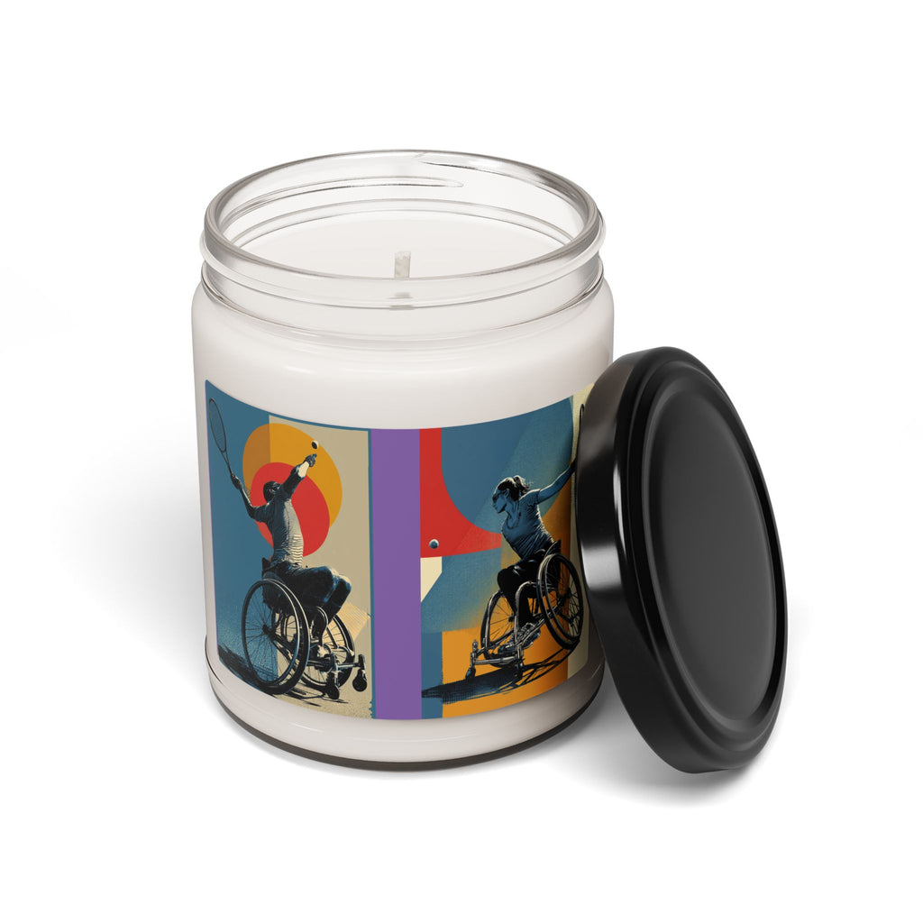 Artistic Wheelchair Tennis Scented Candle - Relaxation Decor for Sports Lovers, Candles for Gifts, Home Fragrance, Unique Gifts