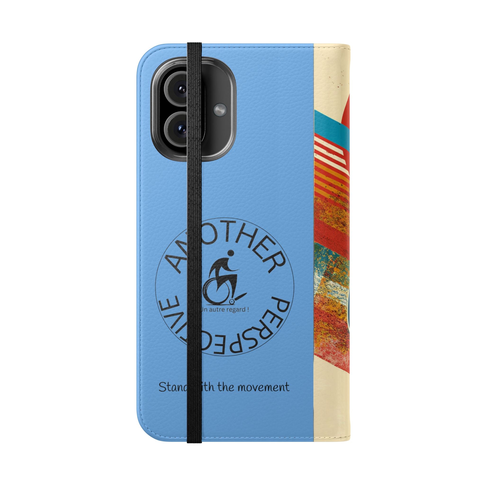 Mobility Advocate Flip Case for Phone Wheelchair, Supportive Gift for Activists, Stylish Wallet Phone Case, Perfect for Everyday Use