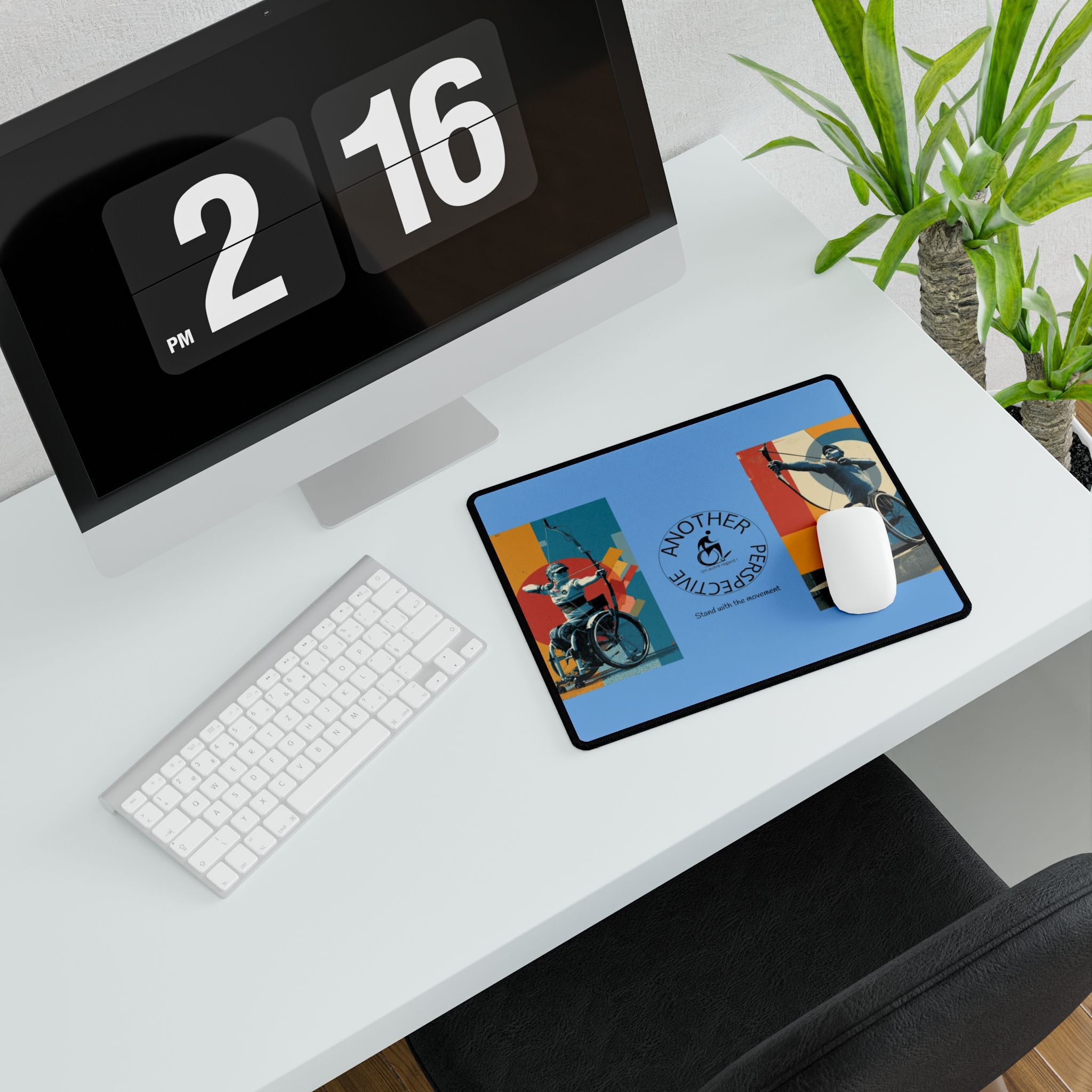 Adaptive Archery Wheelchair Athléte Sports Desk Mat - Another Perspective | Motivational Workspace Décor, Office Gift, Inspirational Desk Pad, Home Office Decor, [...]