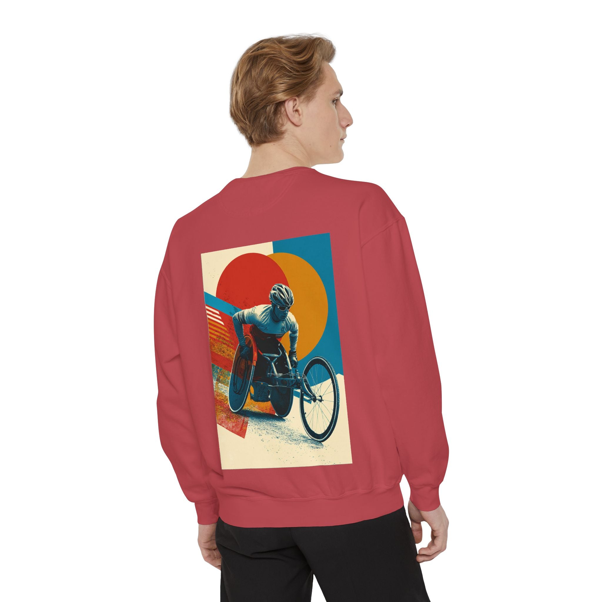 Inspirational Unisex Sweatshirt - Motivational Sports Wheelchair course Design | Perfect for Coaches, Athletes, Gifts, Casual Wear, and Events