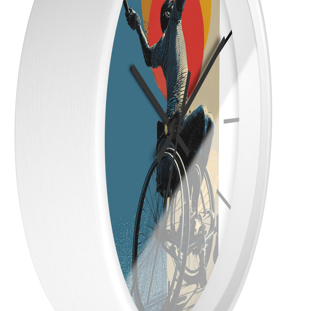 Motivational Sports Tennis Wall Clock, Inspirational Decor for Athletes, Fitness Gift, Perfect for Home Gym, Competition, or Office