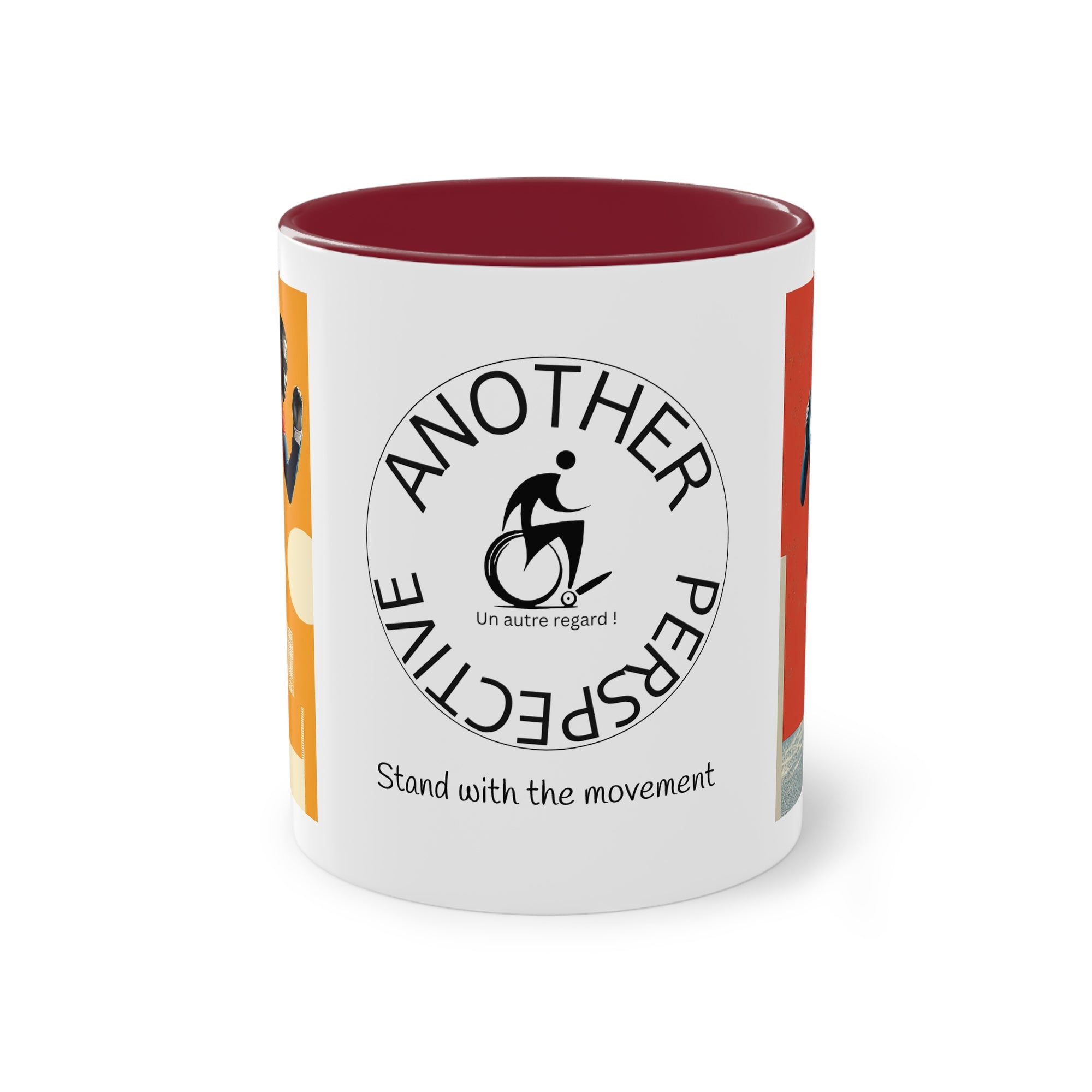 Dynamic Two-Tone Coffee Mug Course, Drinkware, Ideal Gift for Athletes, Motivational Morning Caffeine Boost, Sports Lover Cup