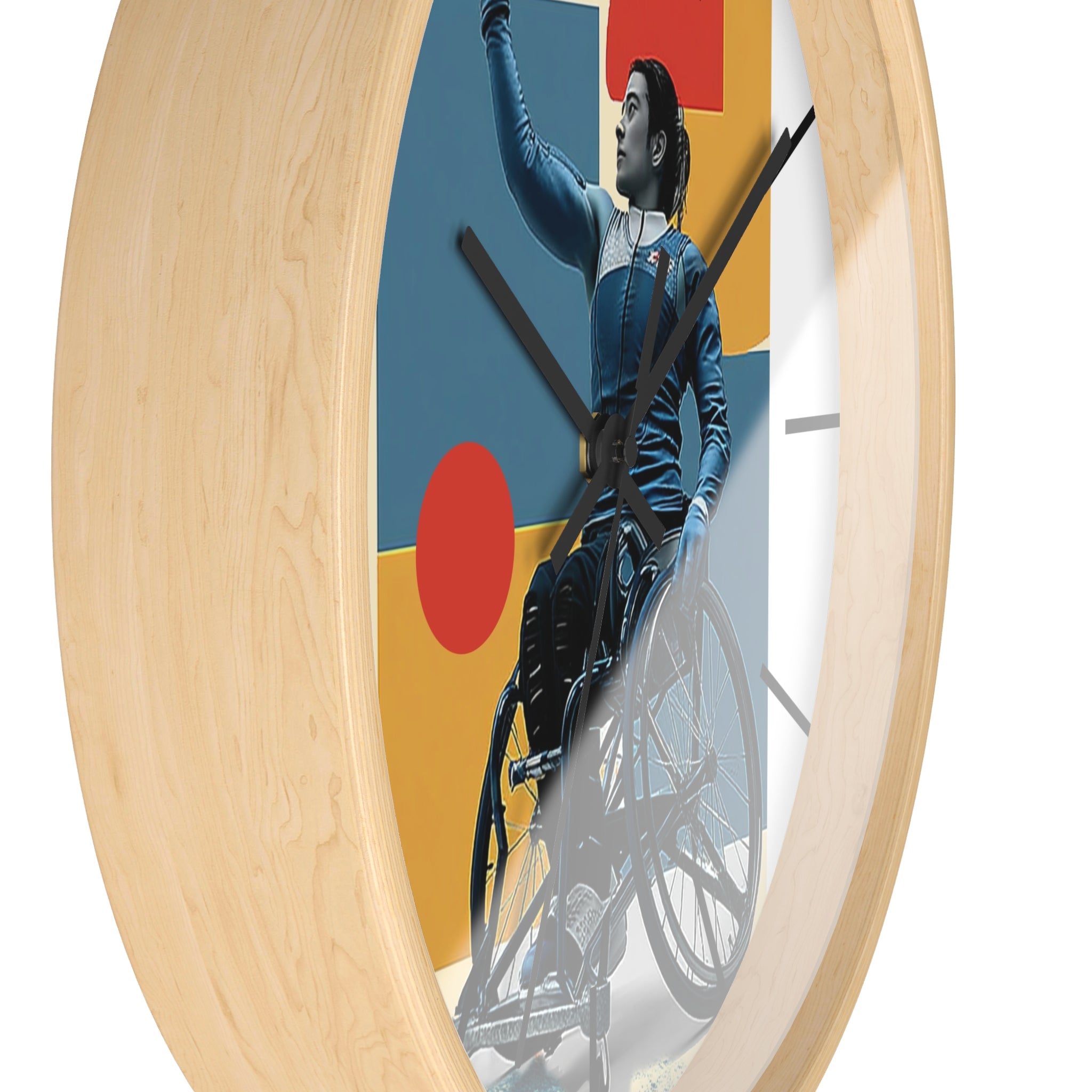 Motivational Sports Basket Wall Clock, Inspirational Decor for Athletes, Fitness Gift, Perfect for Home Gym, Competition, or Office