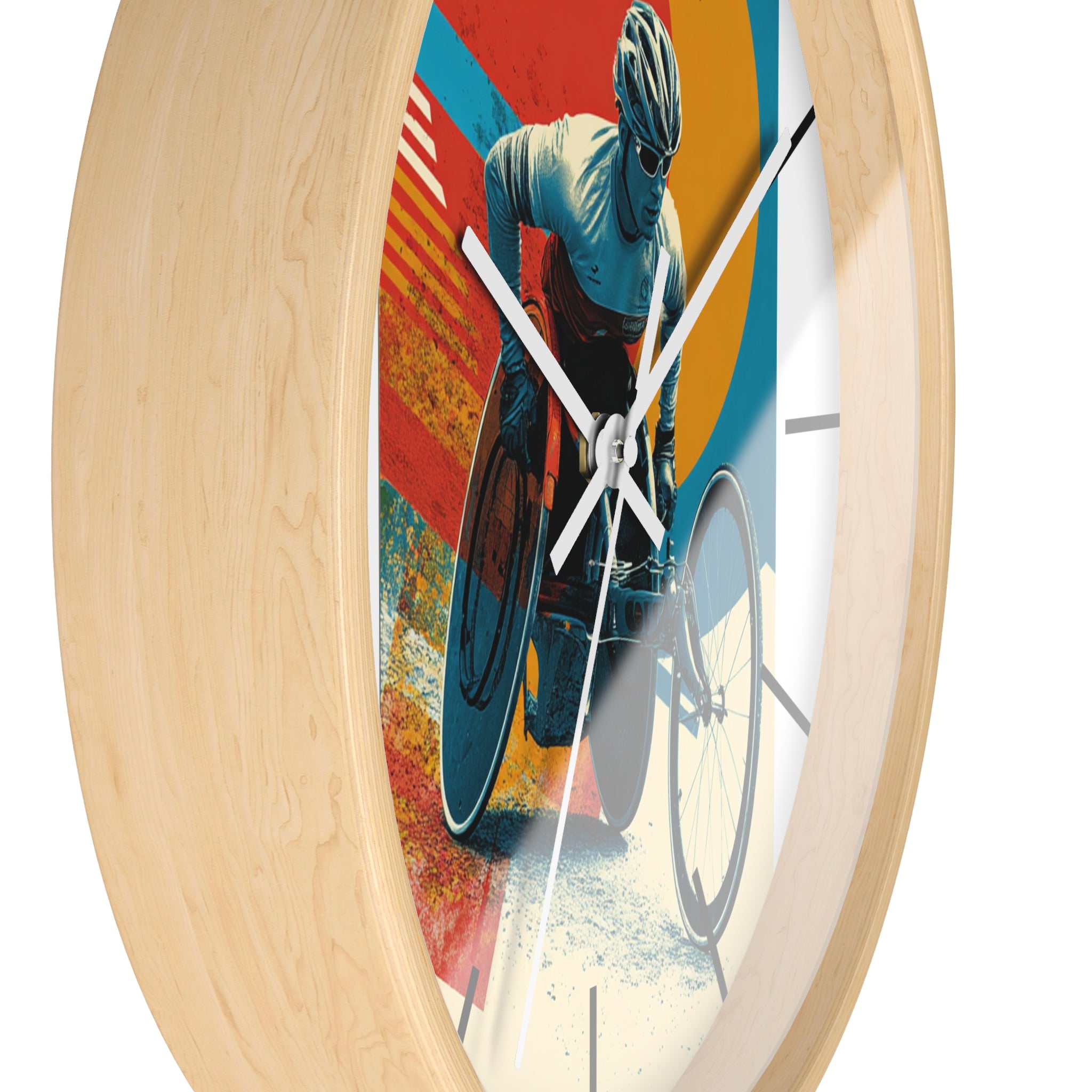 Motivational Wheelchair Sports Wall Clock, Inspirational Decor for Athletes, Fitness Gift, Perfect for Home Gym, Competition, or Office
