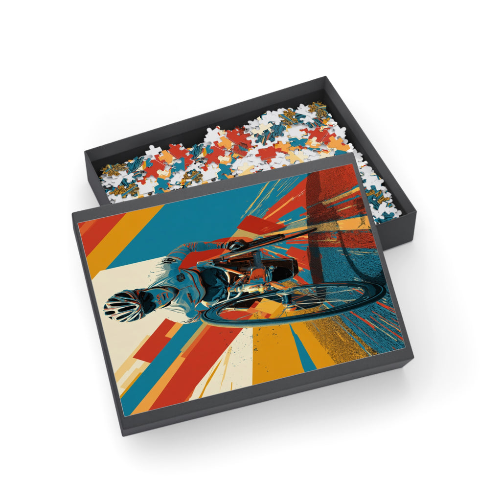 Interactive Wheelchair Course Enthusiast Puzzle,  500-1000-Piece Jigsaw, Perfect for Gifts, Family Time, Home Decor, Cycling Theme