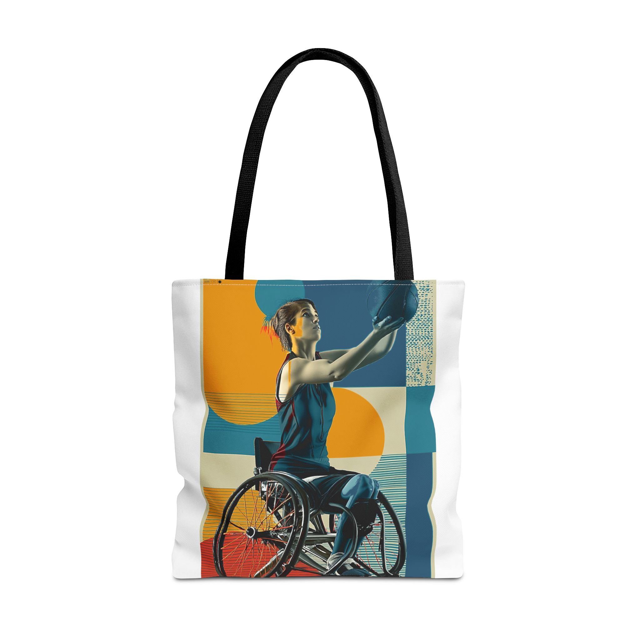 Inspirational Wheelchair Basket  Sports Tote Bag | Motivational Gym Bag, Everyday Use, Eco-Friendly Gift, Unique Sporty Design