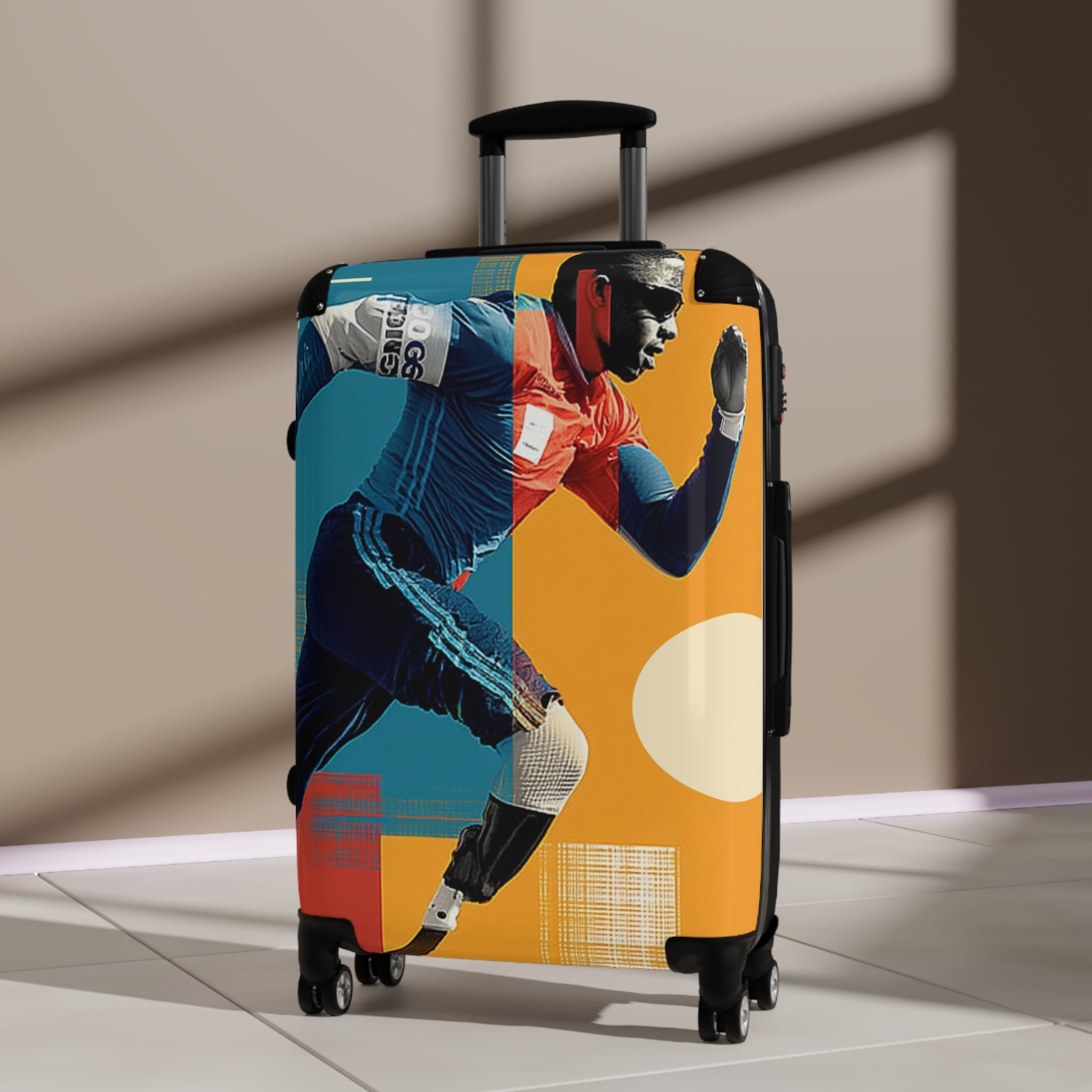 Athlete Runner Suitcase - Travel Gear for Adaptive Sports, Unique Luggage, Inspirational Gift, Mobility Travel, Adventure Bag
