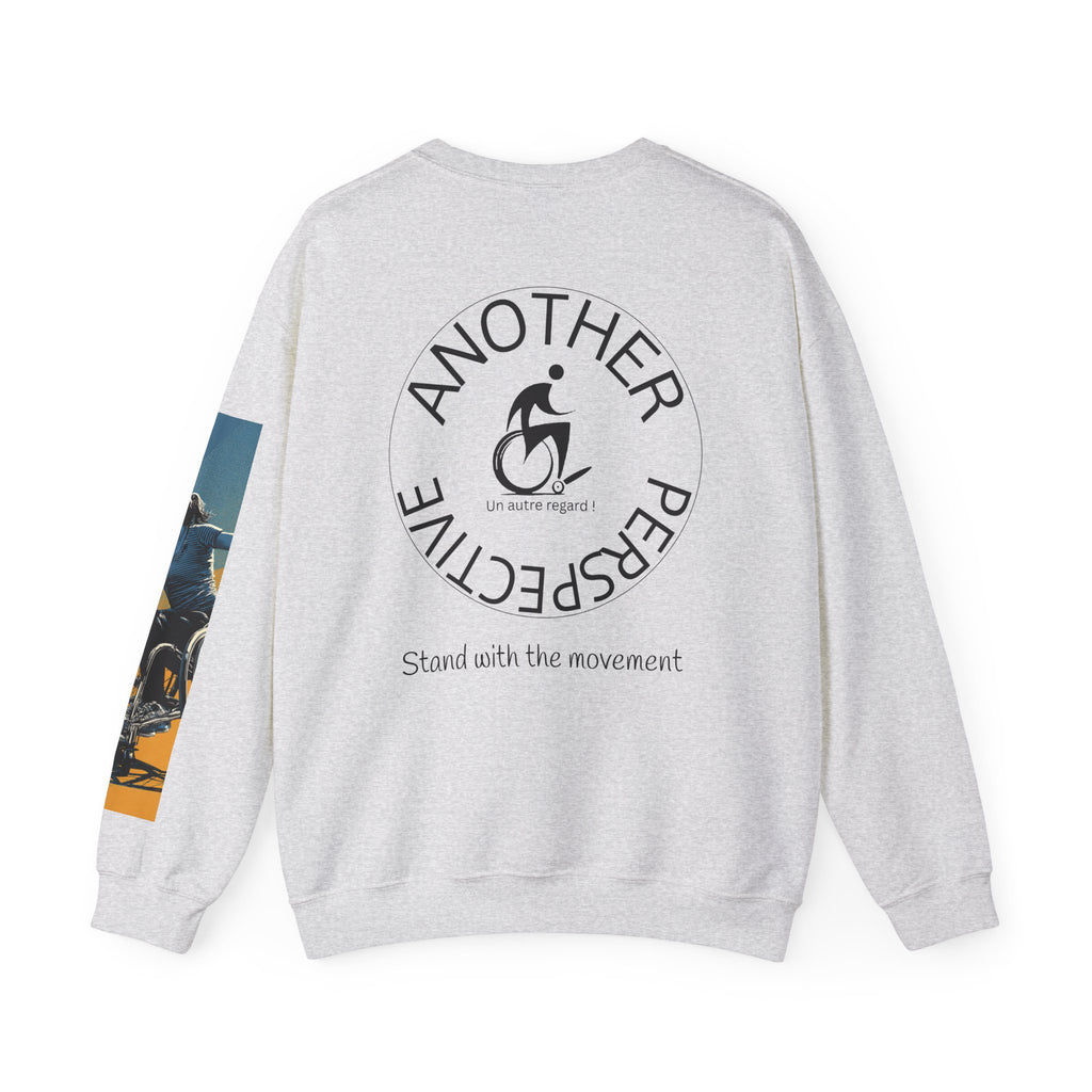 Inclusive WheelChair Course Sports Themed Sweatshirt for Empowerment, Unisex Heavy Blend Crewneck, Inspirational Gift for Activists