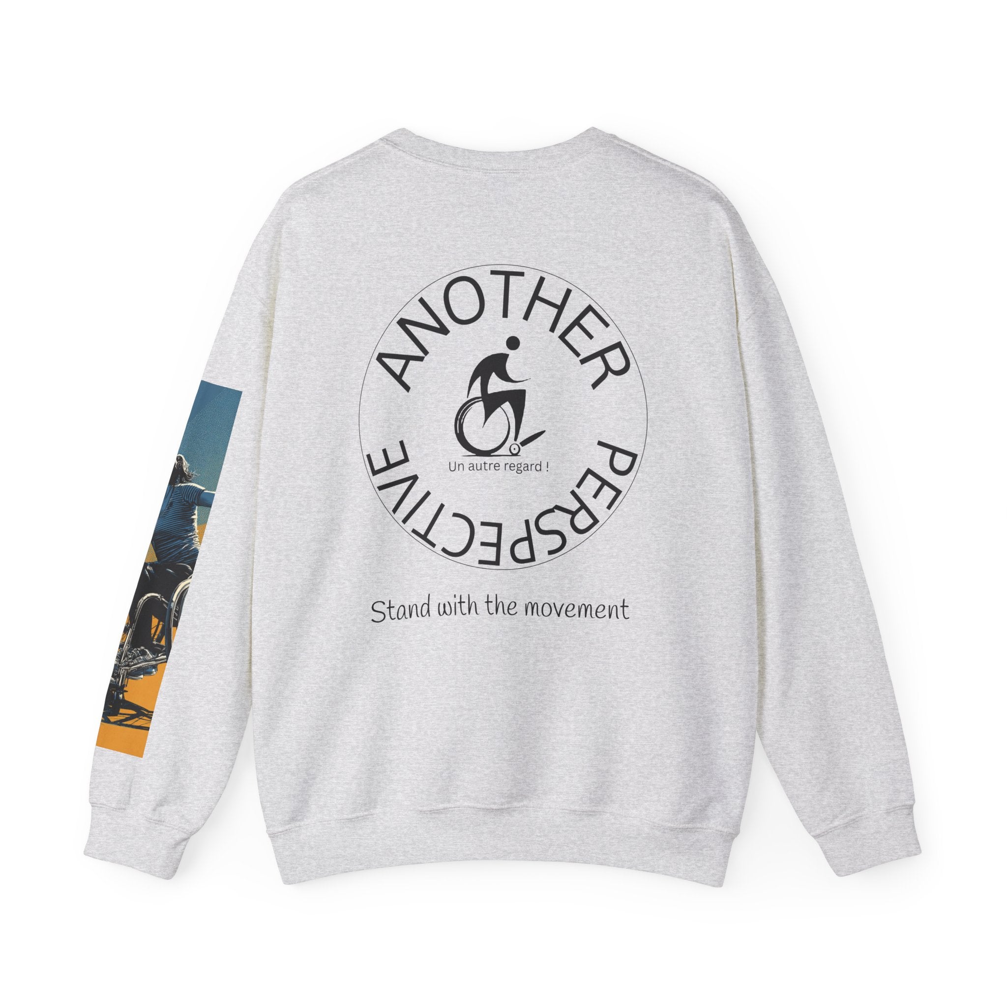 Inclusive WheelChair Course Sports Themed Sweatshirt for Empowerment, Unisex Heavy Blend Crewneck, Inspirational Gift for Activists