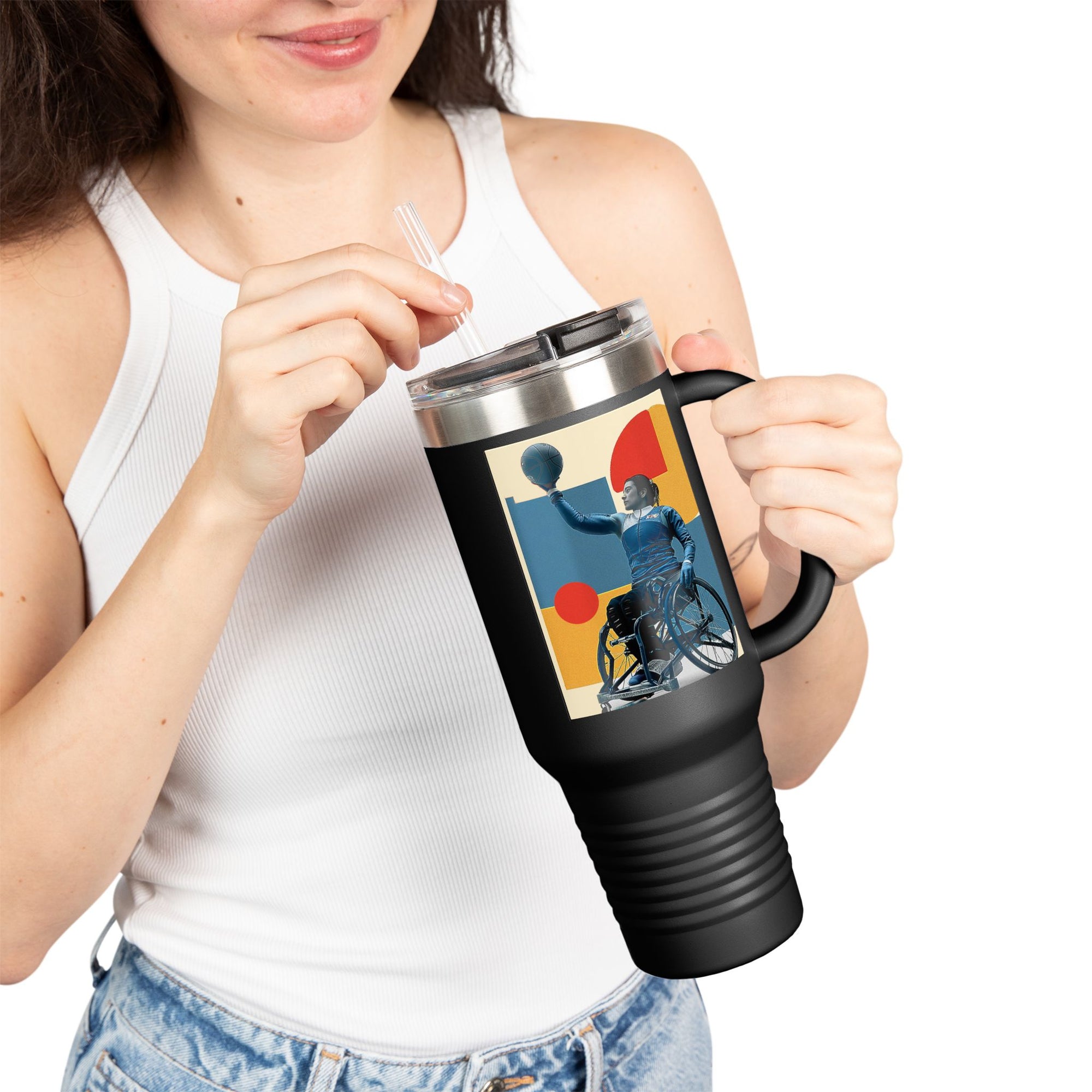 Vibrant Insulated Travel Mug, 40oz | Stylish Drinkware for Outdoor Adventures, Sports, Travel, Gifts