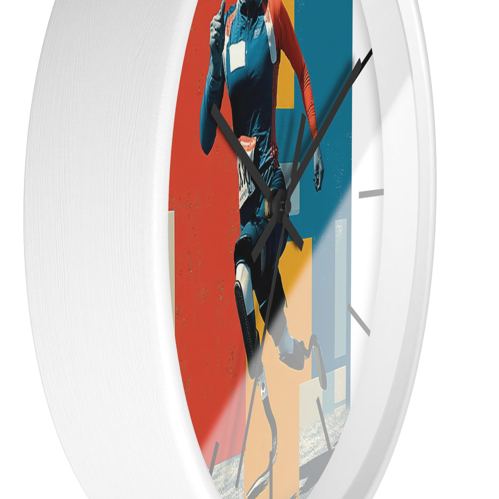 Motivational Sports Course Wall Clock, Inspirational Decor for Athletes, Fitness Gift, Perfect for Home Gym, Competition, or Office