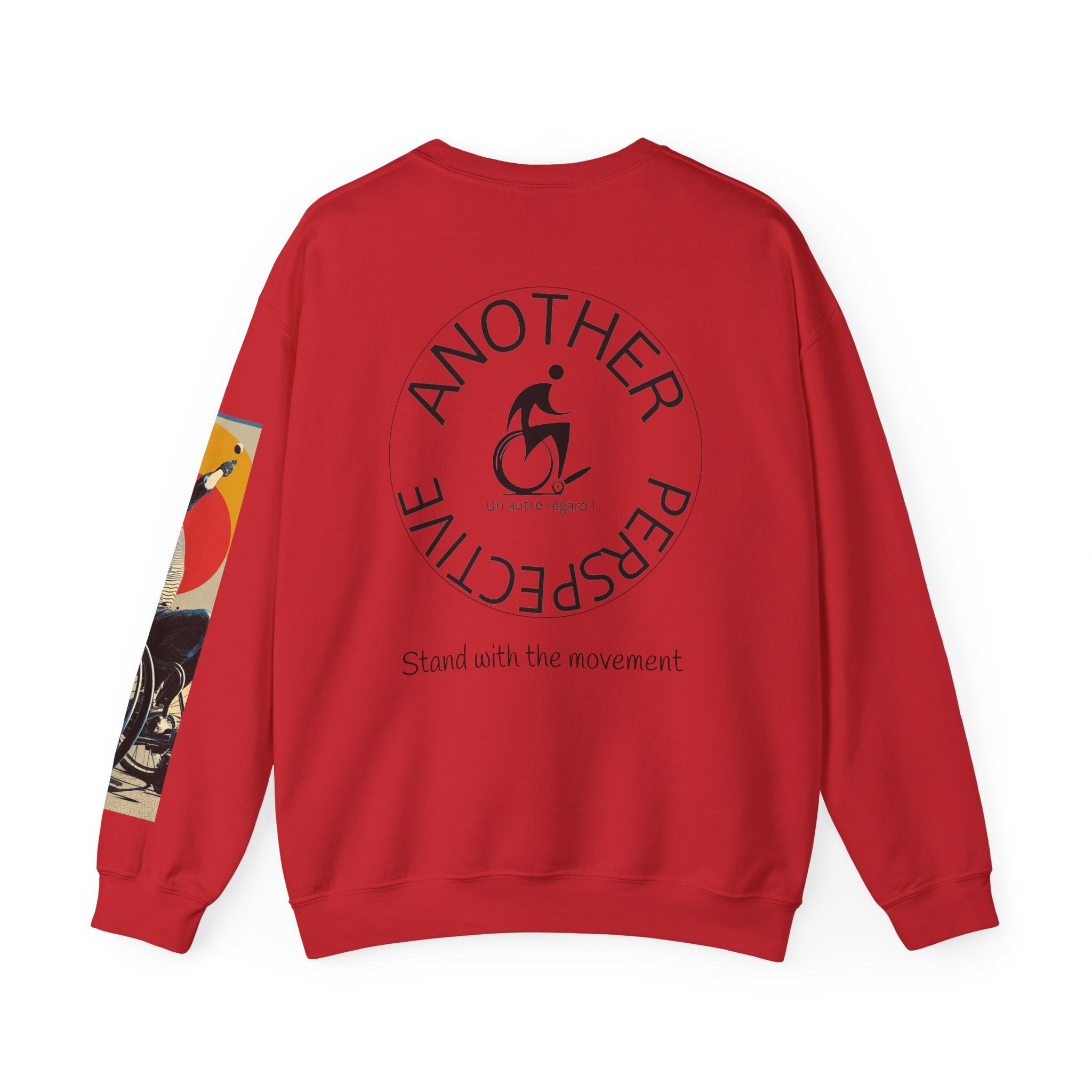 Inclusive WheelChair Tennis Sports Themed Sweatshirt for Empowerment, Unisex Heavy Blend Crewneck, Inspirational Gift for Activists