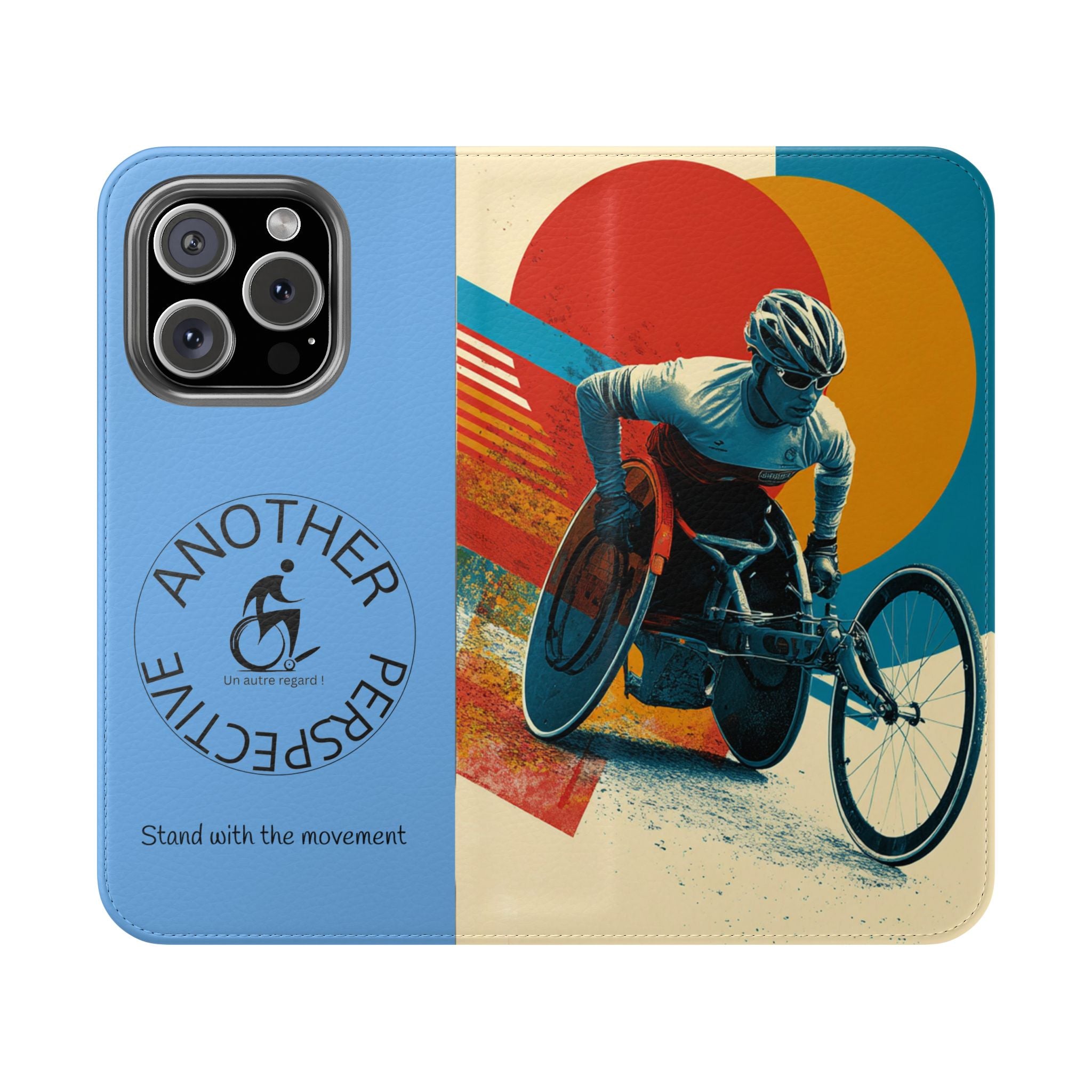 Mobility Advocate Flip Case for Phone Wheelchair, Supportive Gift for Activists, Stylish Wallet Phone Case, Perfect for Everyday Use