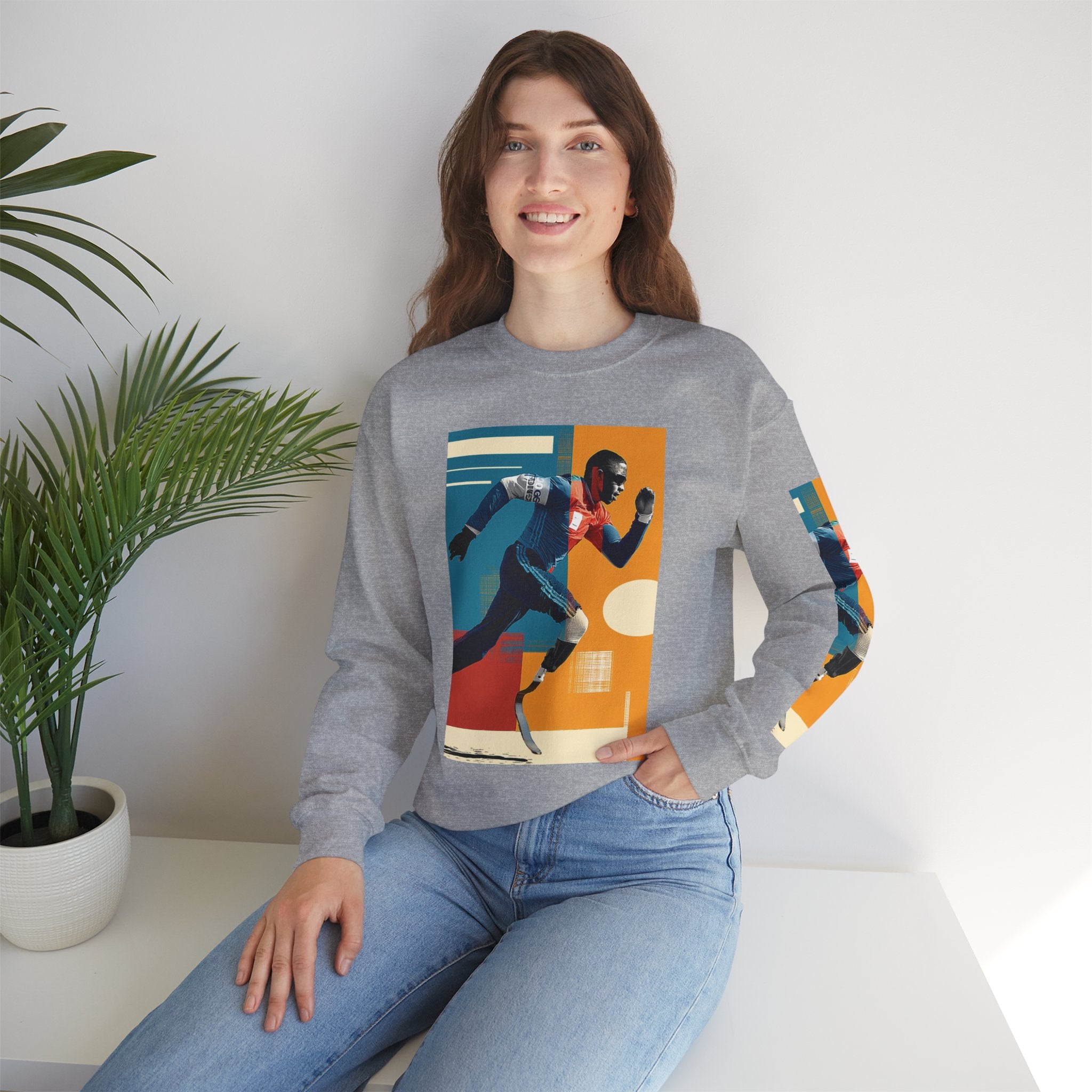 Inclusive Course Sports Themed Sweatshirt for Empowerment, Unisex Heavy Blend Crewneck, Inspirational Gift for Activists