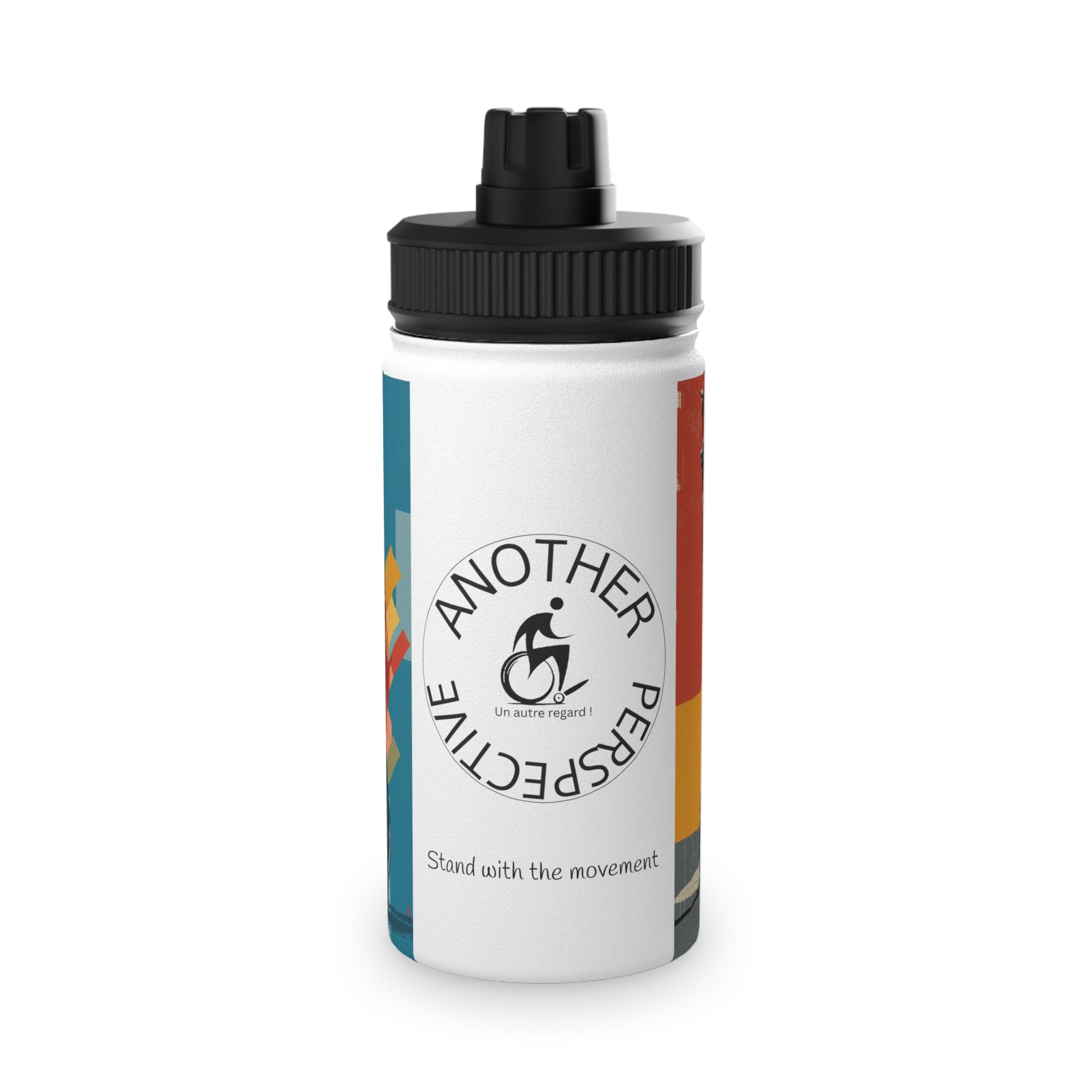 Vibrant Water Archery Bottle, Stainless Steel Sports Bottle, Eco-Friendly Hydration, Outdoor Adventure Gear, Unique Gift for Cyclists
