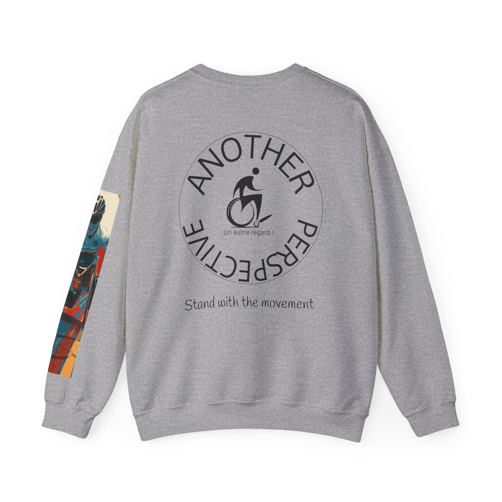 Inclusive WheelChair Course Sports Themed Sweatshirt for Empowerment, Unisex Heavy Blend Crewneck, Inspirational Gift for Activists