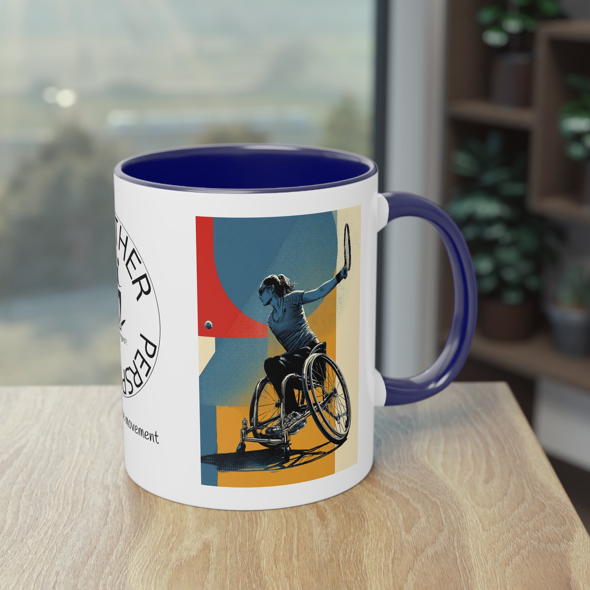 Dynamic Two-Tone Coffee Mug Tennis, Race-inspired Drinkware, Ideal Gift for Athletes, Motivational Morning Caffeine Boost, Sports Lover Cup
