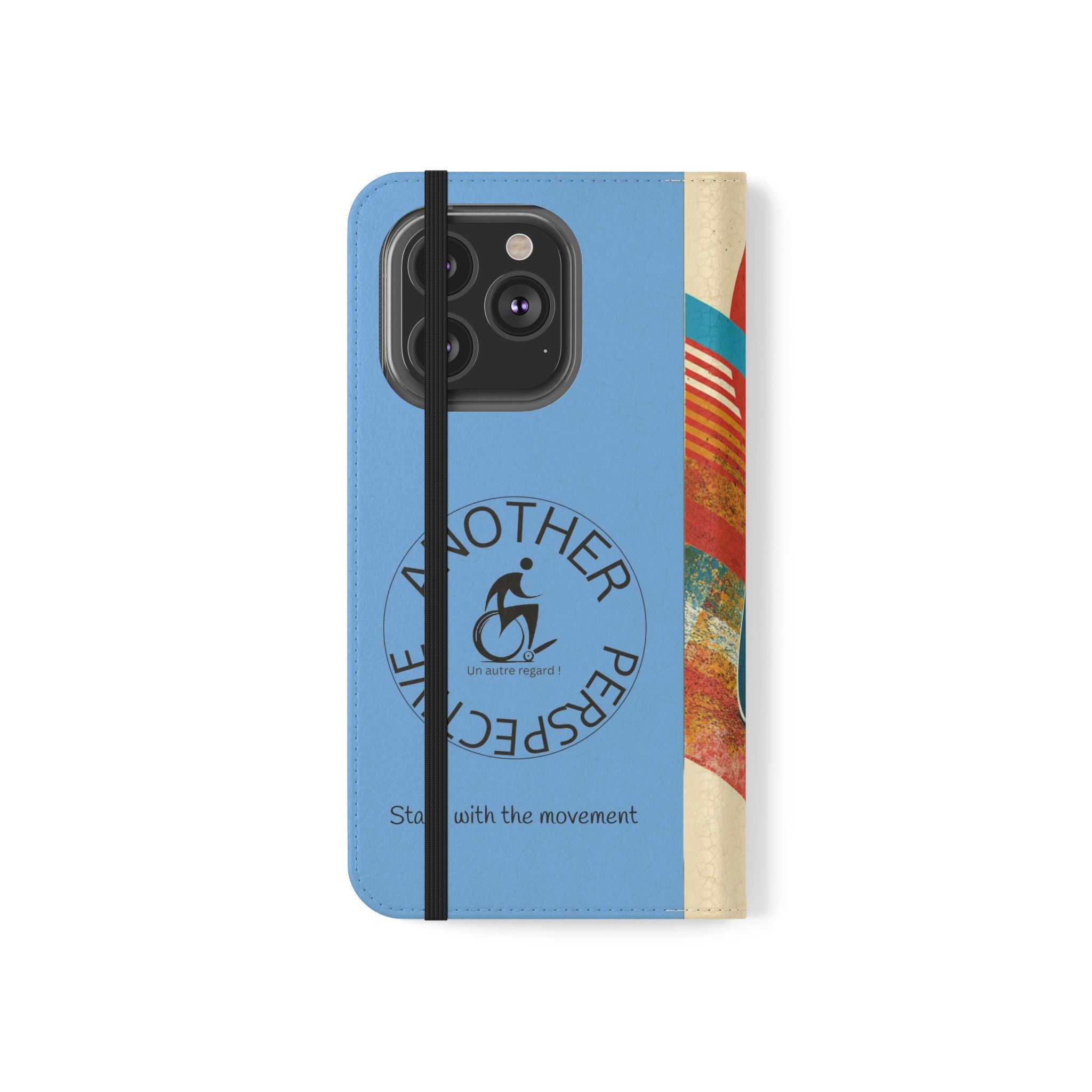 Mobility Advocate Flip Case for Phone Wheelchair, Supportive Gift for Activists, Stylish Wallet Phone Case, Perfect for Everyday Use