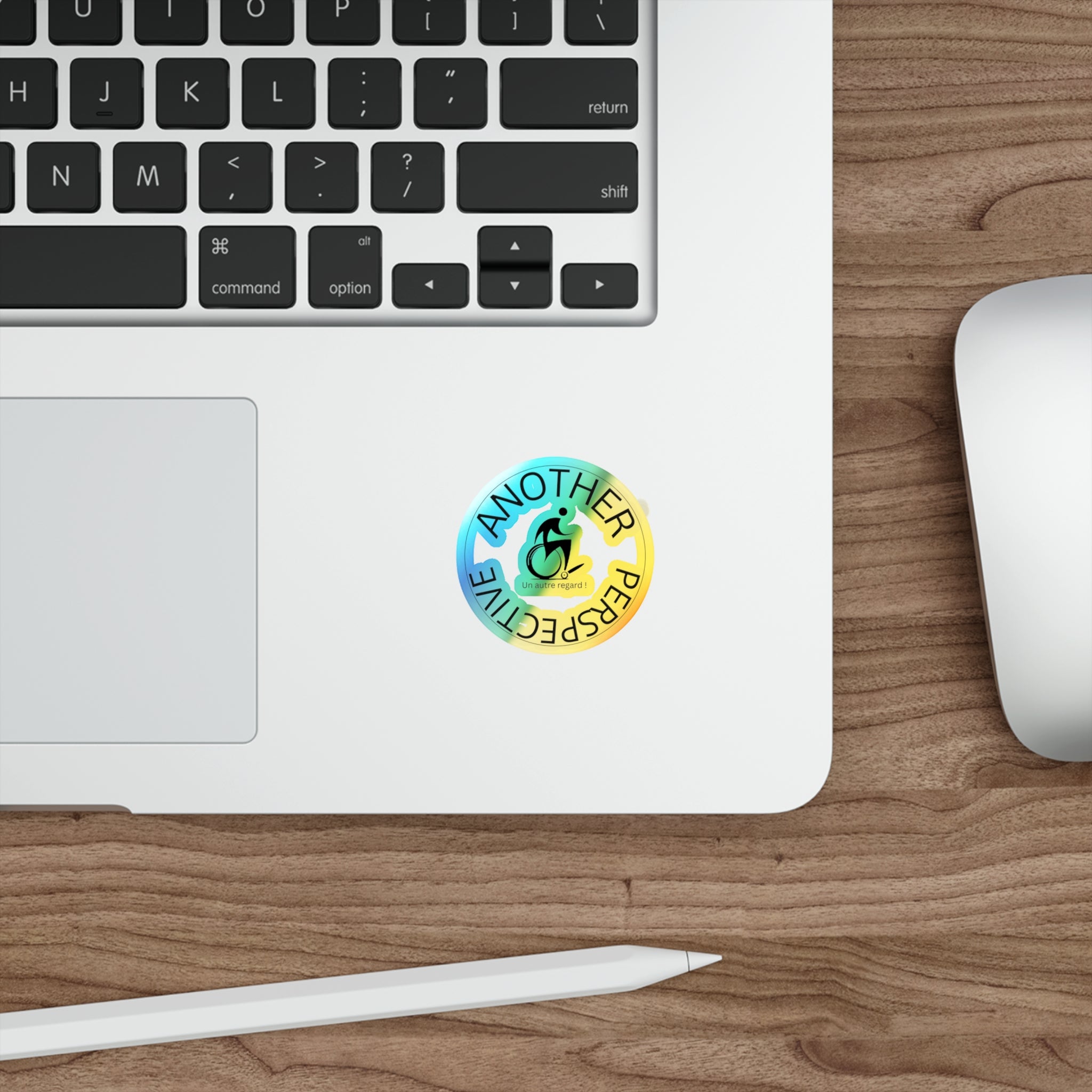 Holographic Die-Cut Stickers - Positive Vibe Stickers, Gift for Cyclists, Eco-Friendly Decor, Skateboard Accessories, Inspirational Stickers