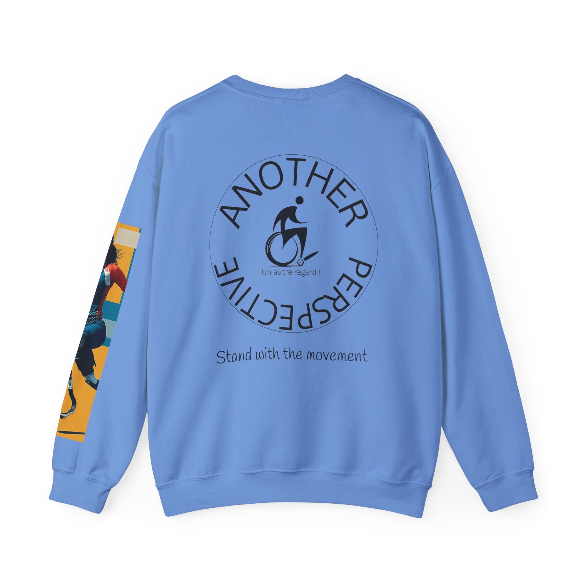 Inclusive WheelChair Course Sports Themed Sweatshirt for Empowerment, Unisex Heavy Blend Crewneck, Inspirational Gift for Activists