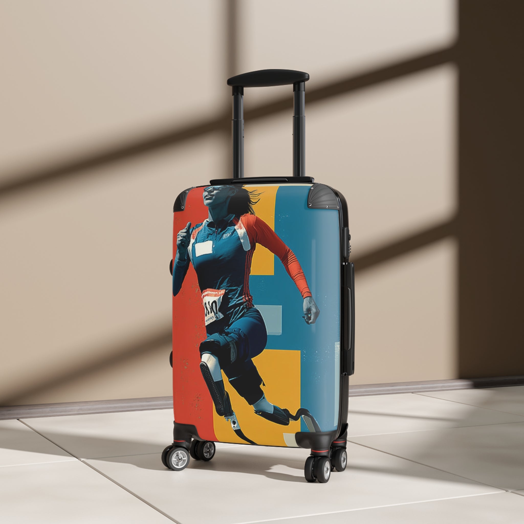 Wheelchair Course Athlete Suitcase - Travel Gear for Adaptive Sports, Unique Luggage, Inspirational Gift, Mobility Travel, Adventure Bag