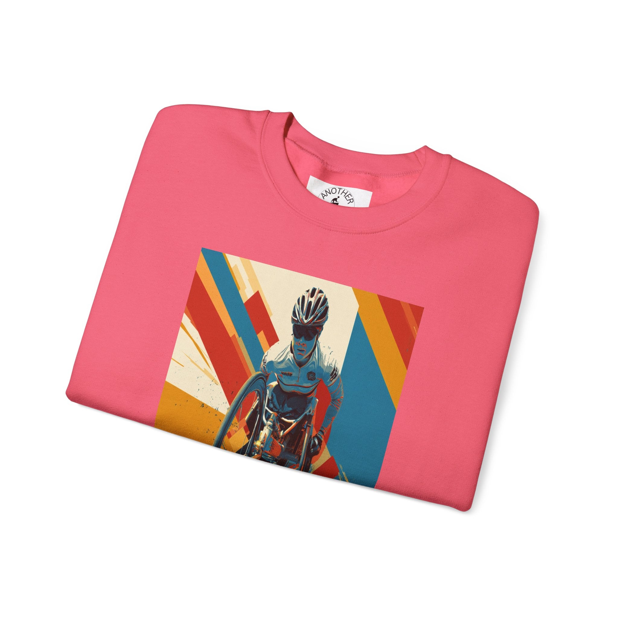 Inclusive WheelChair Course Sports Themed Sweatshirt for Empowerment, Unisex Heavy Blend Crewneck, Inspirational Gift for Activists