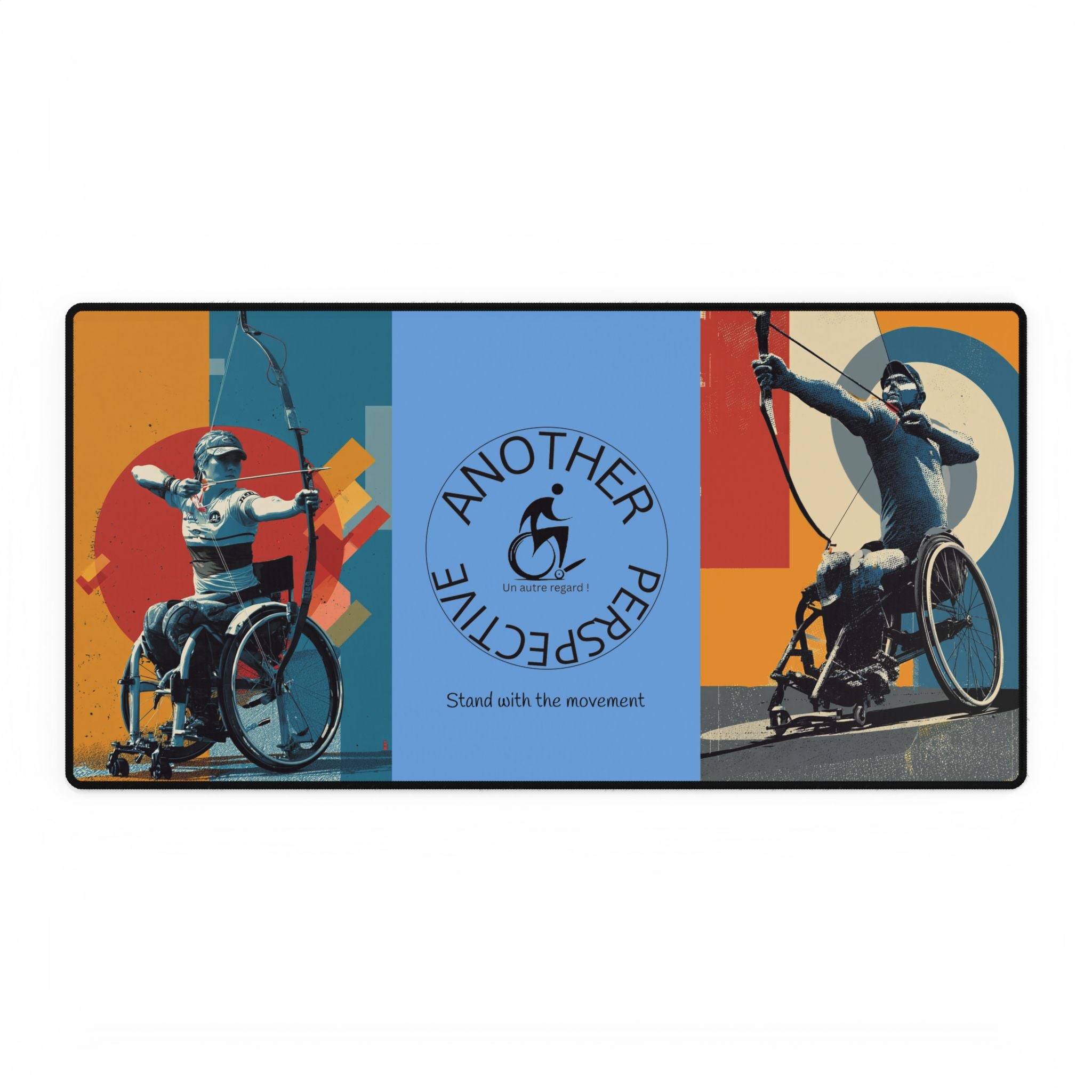 Adaptive Archery Wheelchair Athléte Sports Desk Mat - Another Perspective | Motivational Workspace Décor, Office Gift, Inspirational Desk Pad, Home Office Decor, [...]
