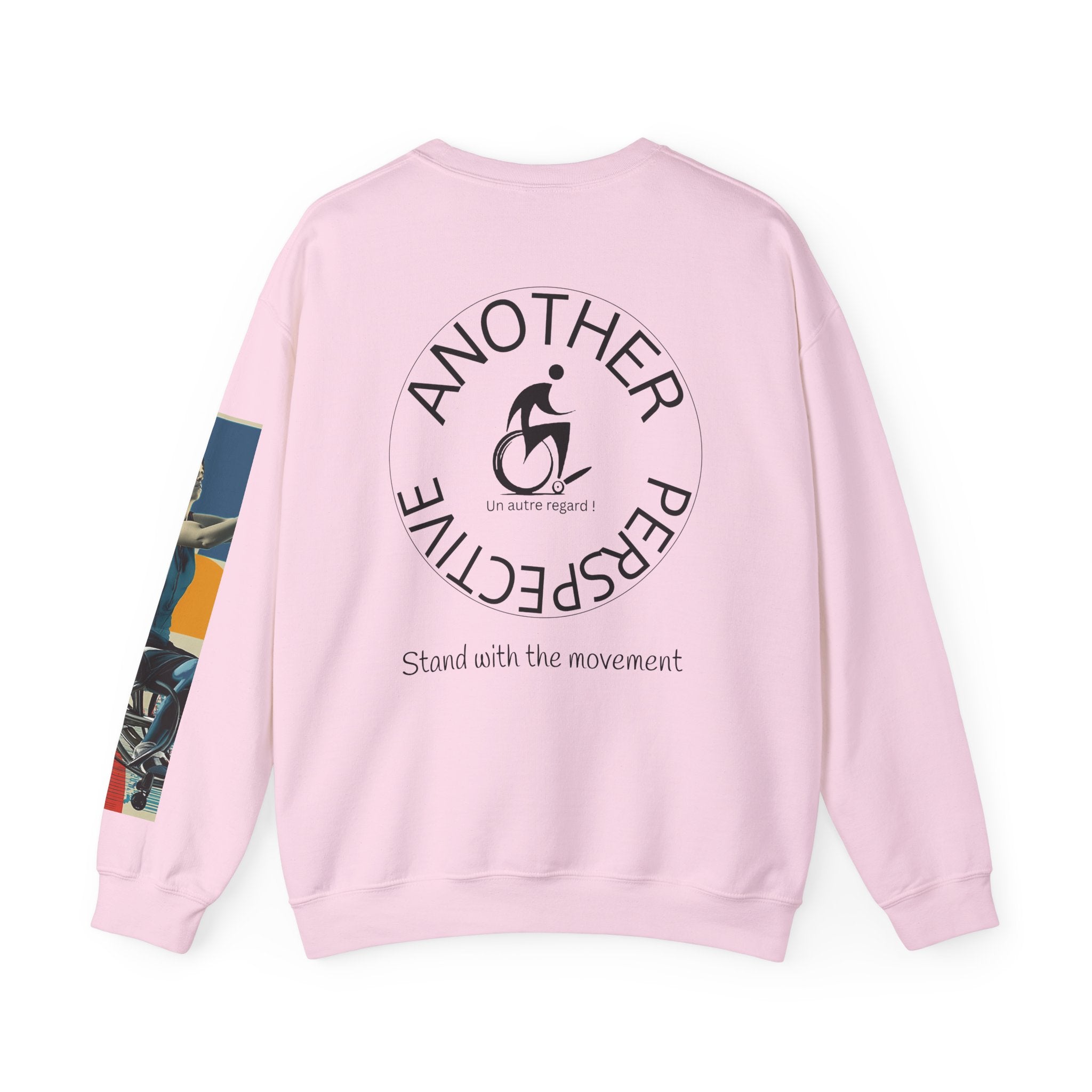 Inclusive WheelChair Basket Sports Themed Sweatshirt for Empowerment, Unisex Heavy Blend Crewneck, Inspirational Gift for Activists