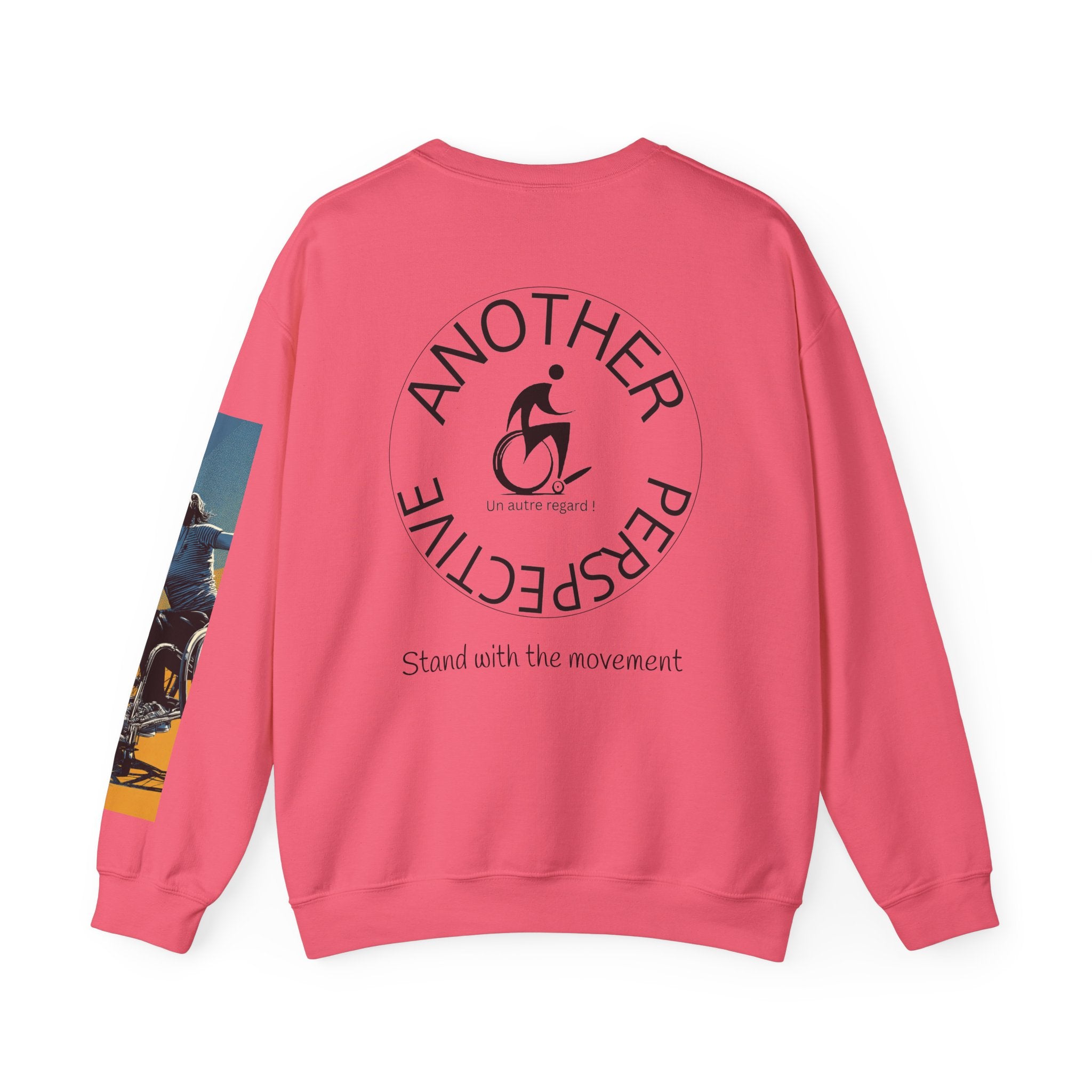 Inclusive WheelChair Course Sports Themed Sweatshirt for Empowerment, Unisex Heavy Blend Crewneck, Inspirational Gift for Activists