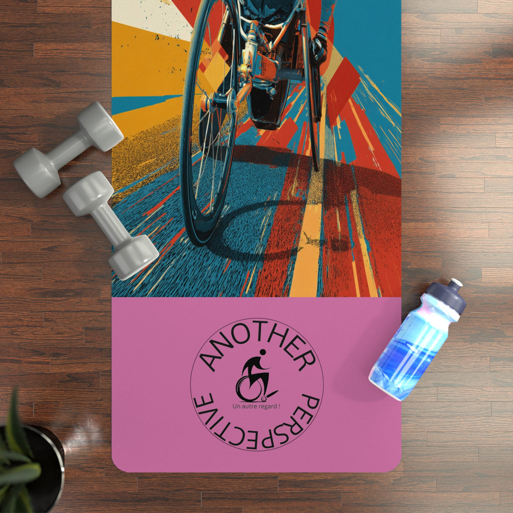 Rubber Yoga Mat with Inspirational Design - Ideal for Fitness Lovers, Home Workouts, Yoga Classes, Mindfulness, Gift for Yogis