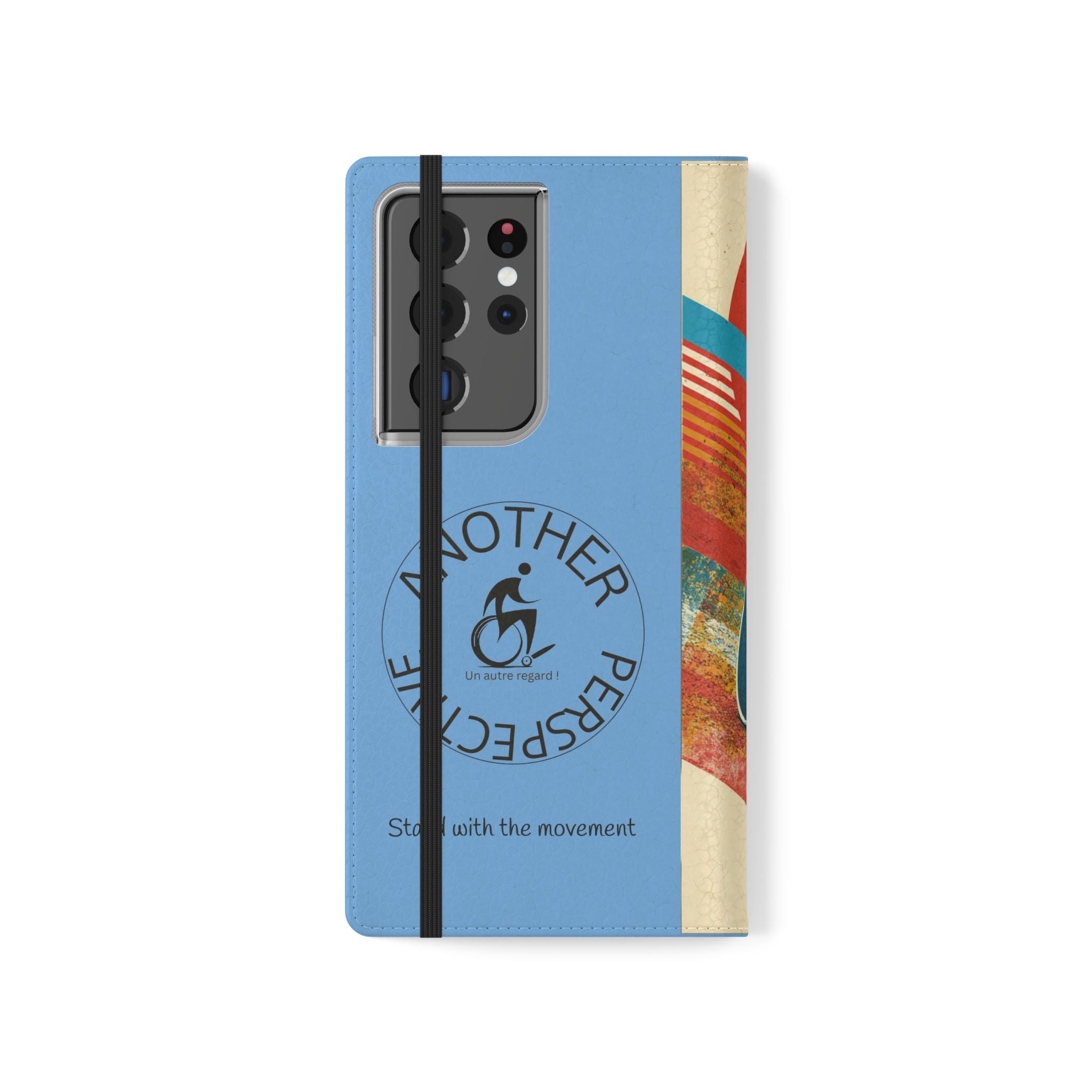 Mobility Advocate Flip Case for Phone Wheelchair, Supportive Gift for Activists, Stylish Wallet Phone Case, Perfect for Everyday Use