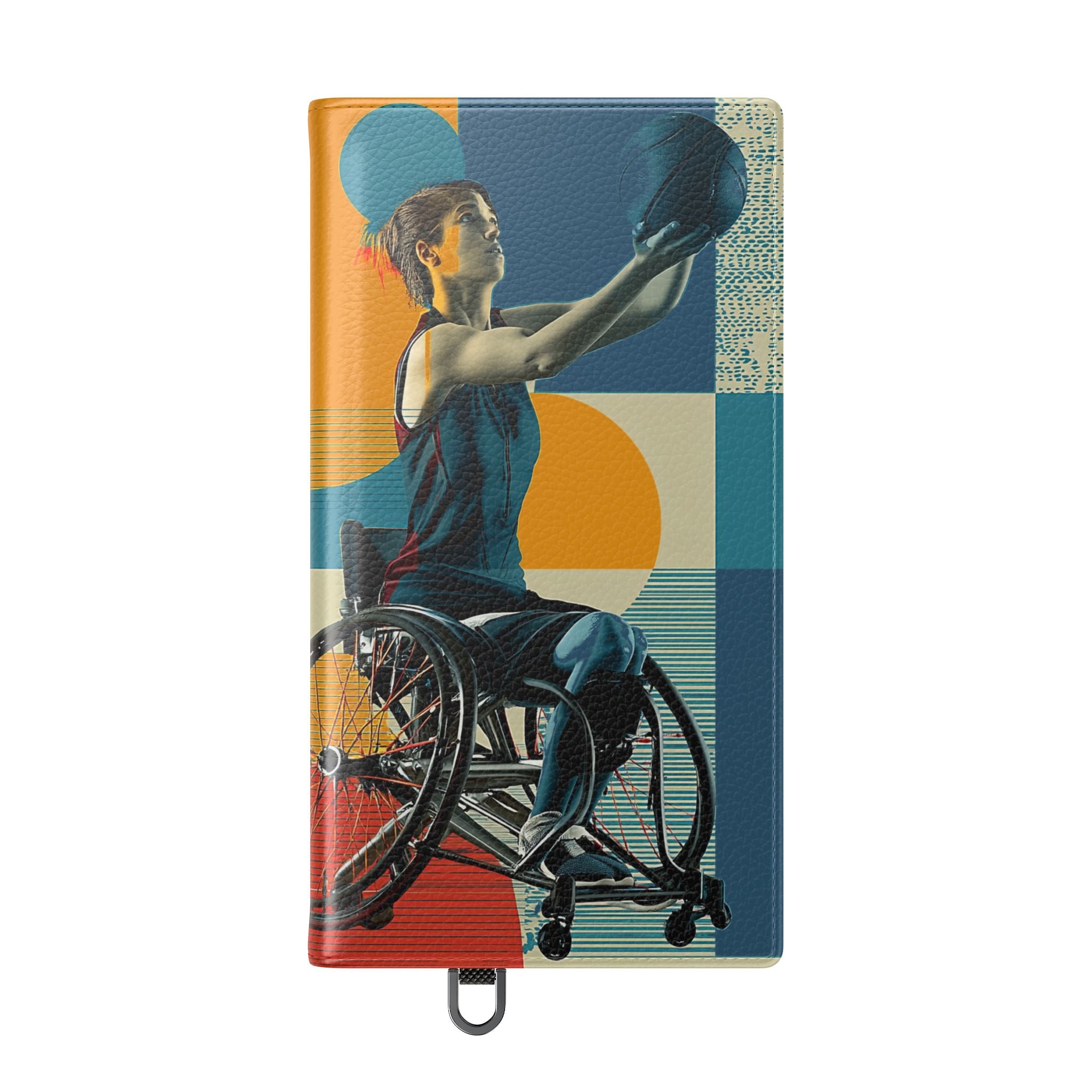 Sporty Flip Case for Wheelchair Basket Athletes, Phone Cover, Active Lifestyle Accessory, Gift for Sports Lovers, Personalized Case