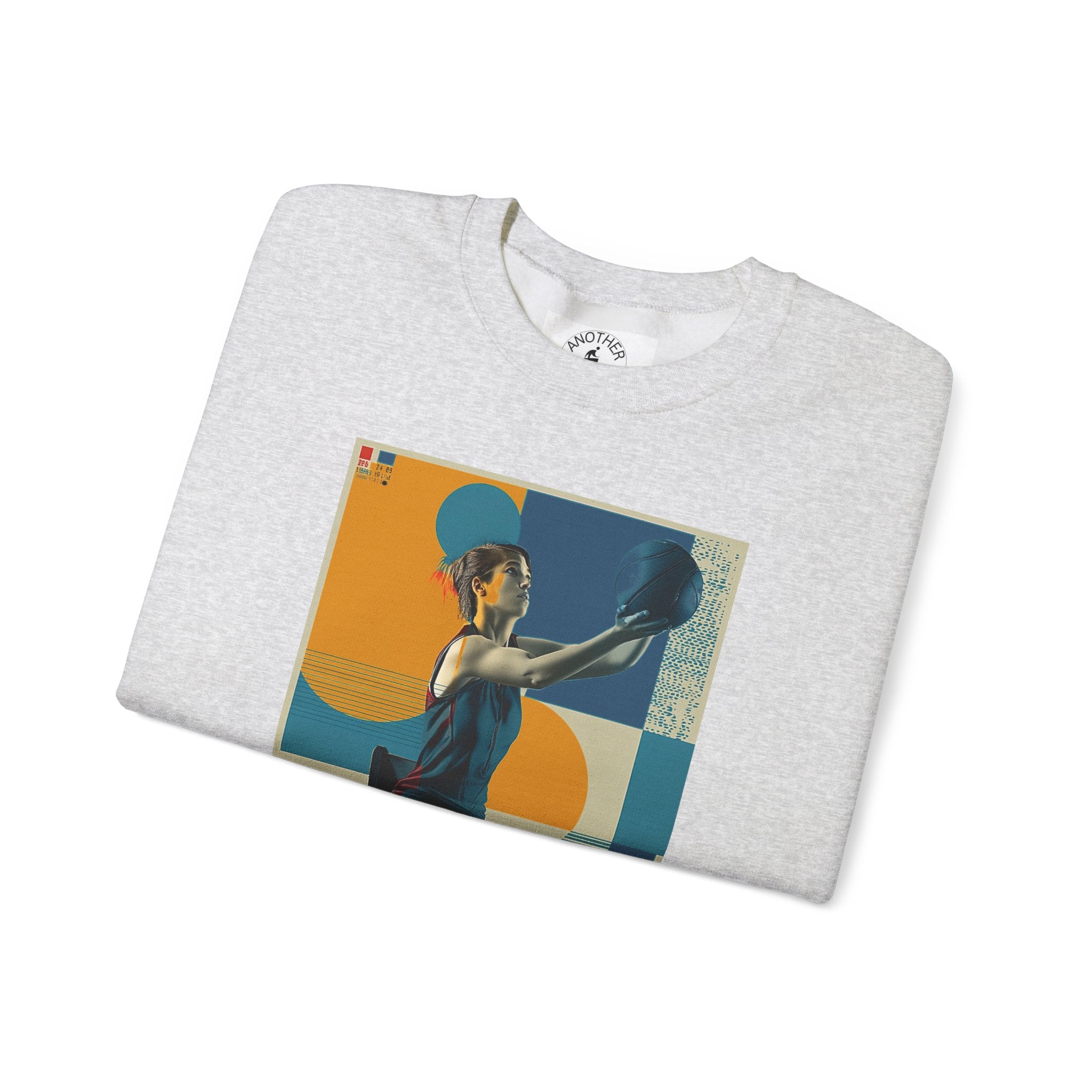 Inclusive WheelChair Basket Sports Themed Sweatshirt for Empowerment, Unisex Heavy Blend Crewneck, Inspirational Gift for Activists