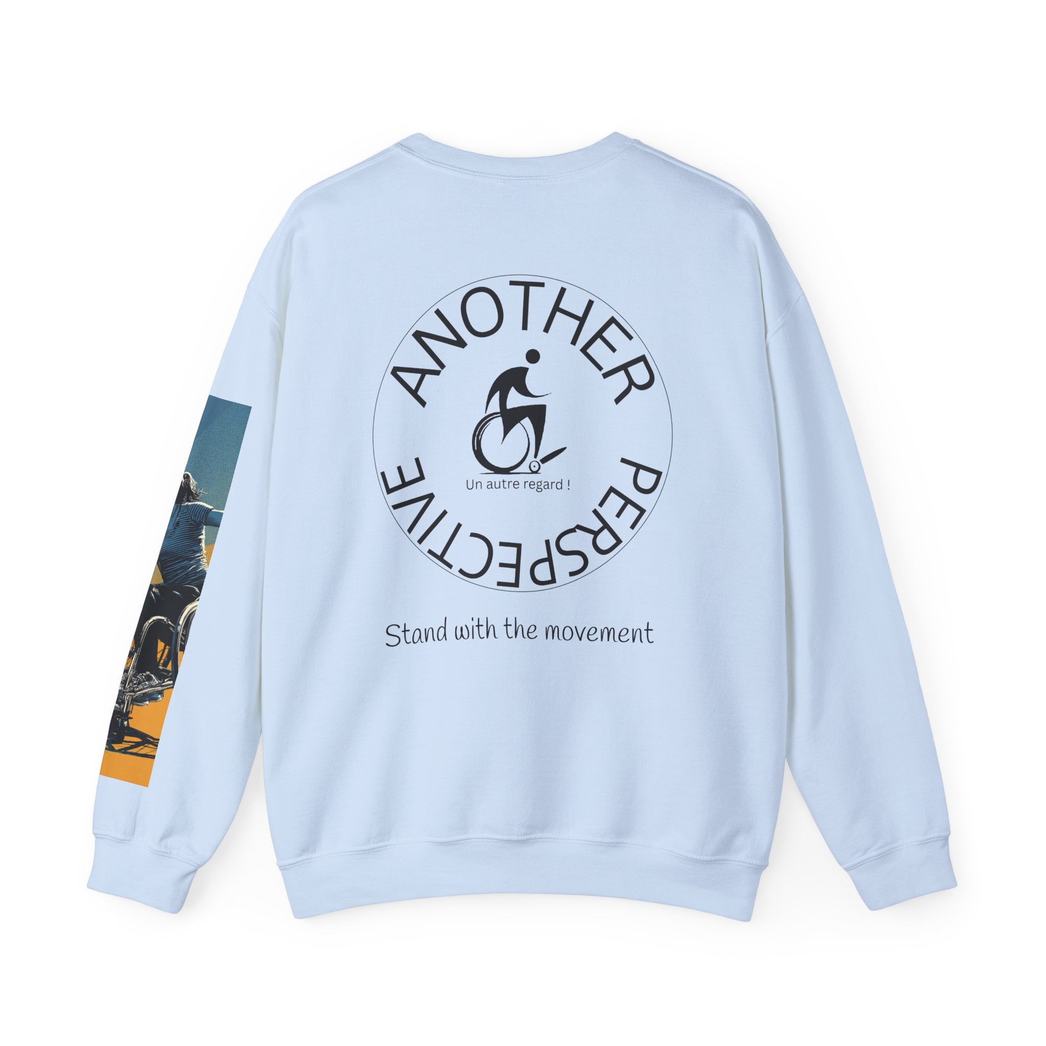 Inclusive WheelChair Course Sports Themed Sweatshirt for Empowerment, Unisex Heavy Blend Crewneck, Inspirational Gift for Activists