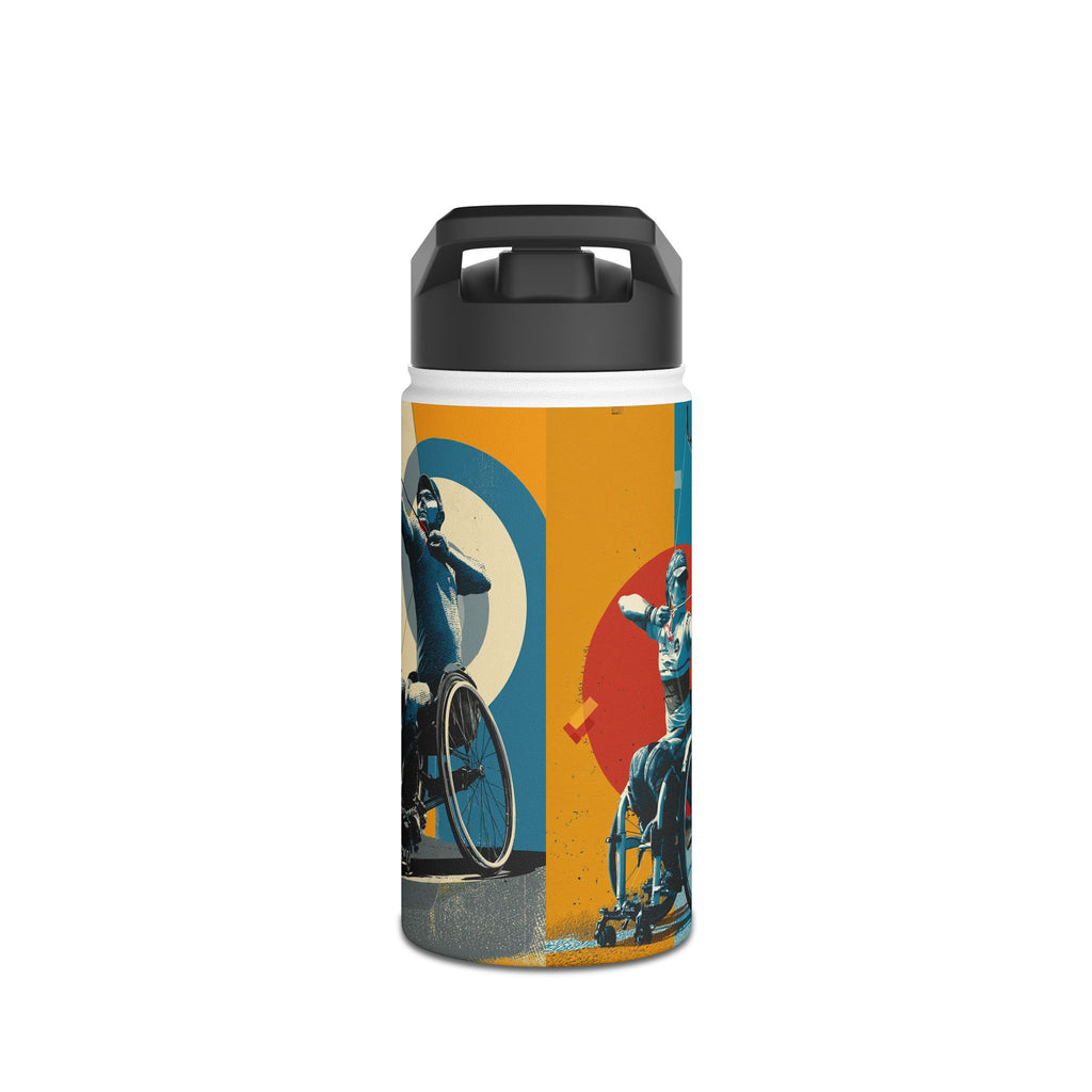 Colorful Stainless Steel Water Bottle – Para-sport Archery Design, Eco-Friendly Hydration, Gift Idea for All Athletes, Travel Mug, Fitness Accessory