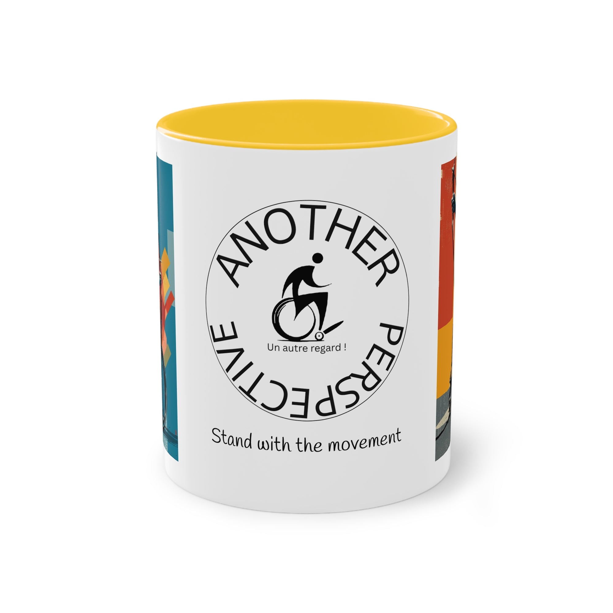 Dynamic Two-Tone Coffee Mug Archery,  Ideal Gift for Athletes, Motivational Morning Caffeine Boost, Sports Lover Cup