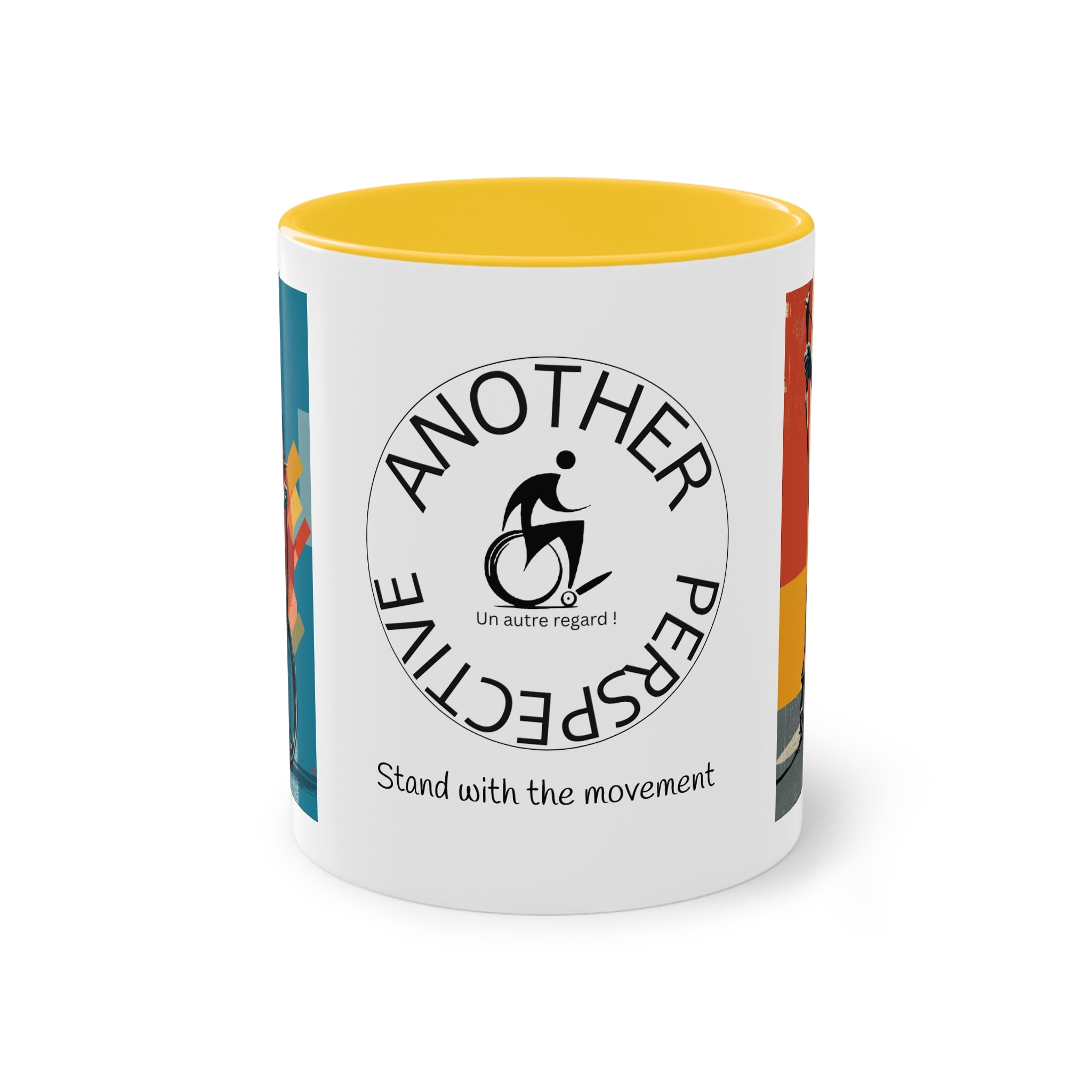 Dynamic Two-Tone Coffee Mug Archery,  Ideal Gift for Athletes, Motivational Morning Caffeine Boost, Sports Lover Cup