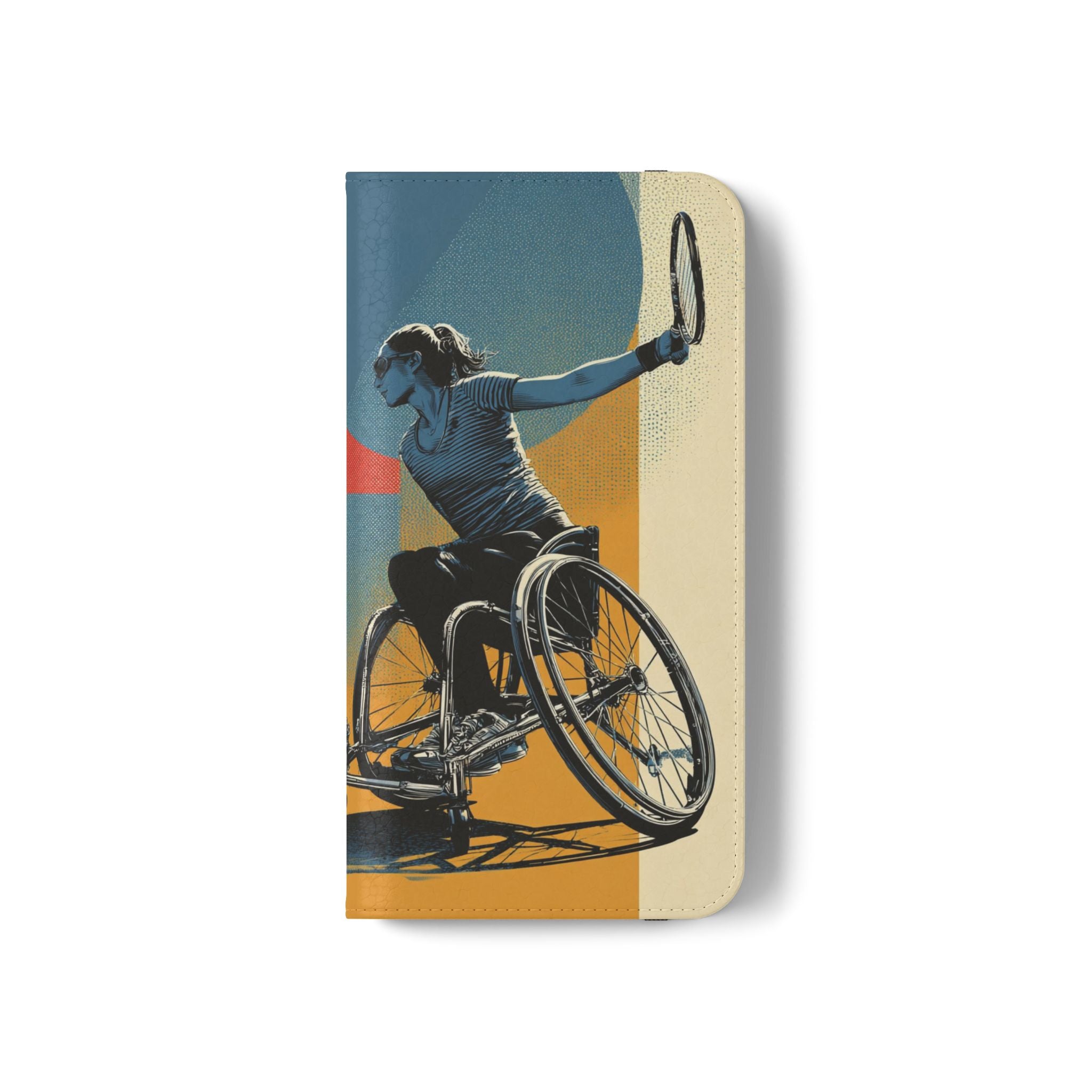 Sporty Flip Case for Athletes Tennis, Phone Wallet Cover, Stylish Mobile Case, Perfect Gift for Sports Fans, Functional Design