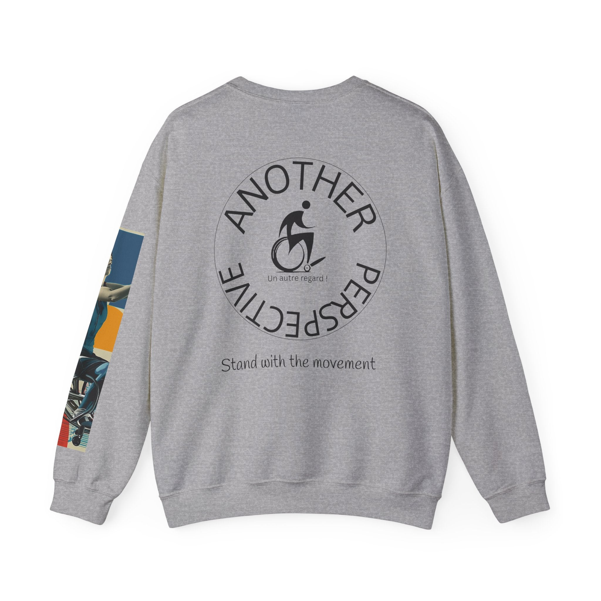 Inclusive WheelChair Basket Sports Themed Sweatshirt for Empowerment, Unisex Heavy Blend Crewneck, Inspirational Gift for Activists