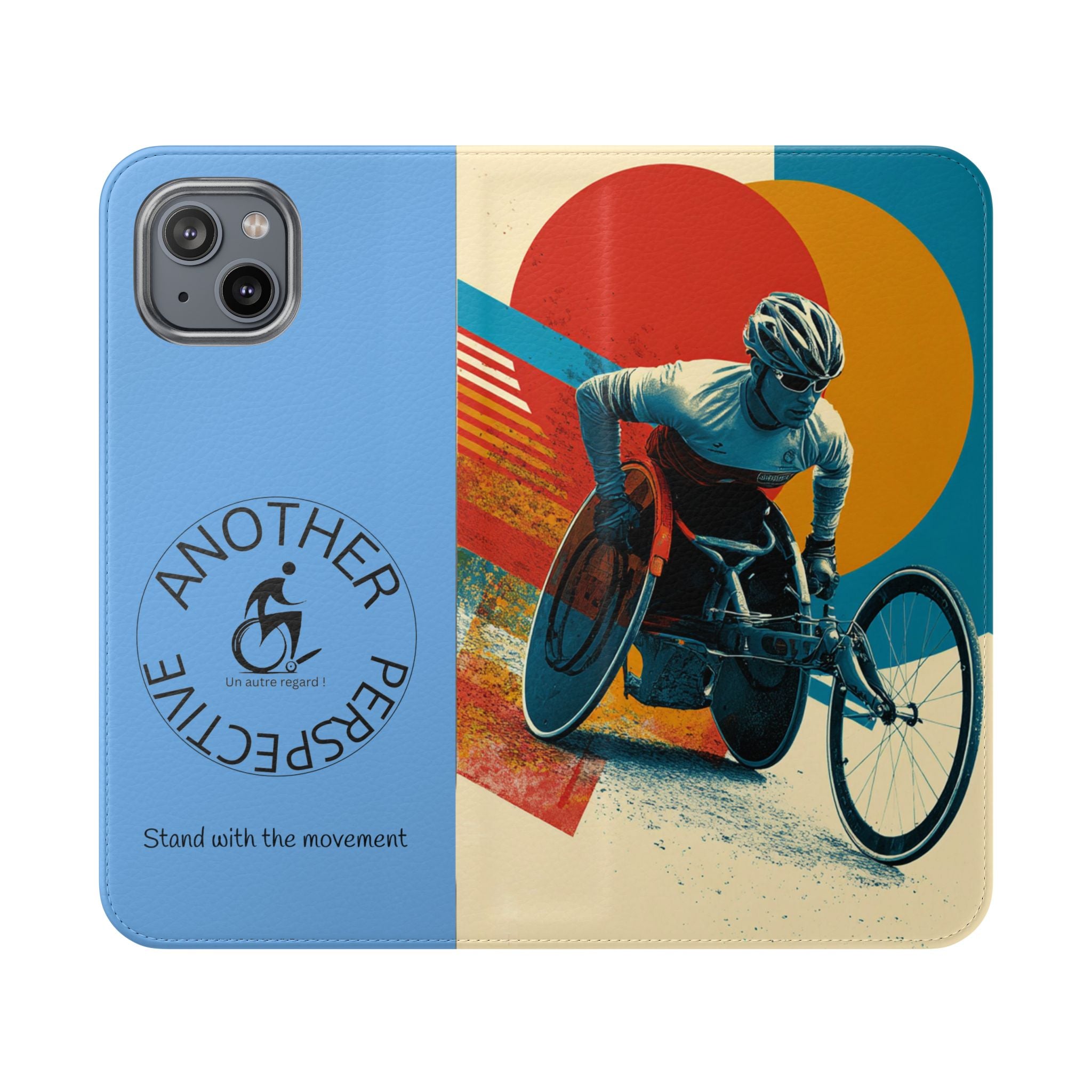Mobility Advocate Flip Case for Phone Wheelchair, Supportive Gift for Activists, Stylish Wallet Phone Case, Perfect for Everyday Use