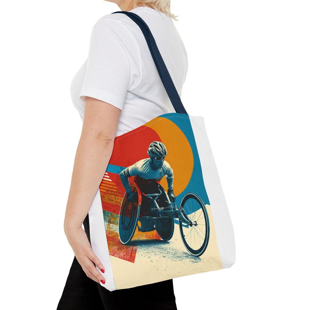 Inspirational Wheelchair Sports Tote Bag | Motivational Gym Bag, Everyday Use, Eco-Friendly Gift, Unique Sporty Design