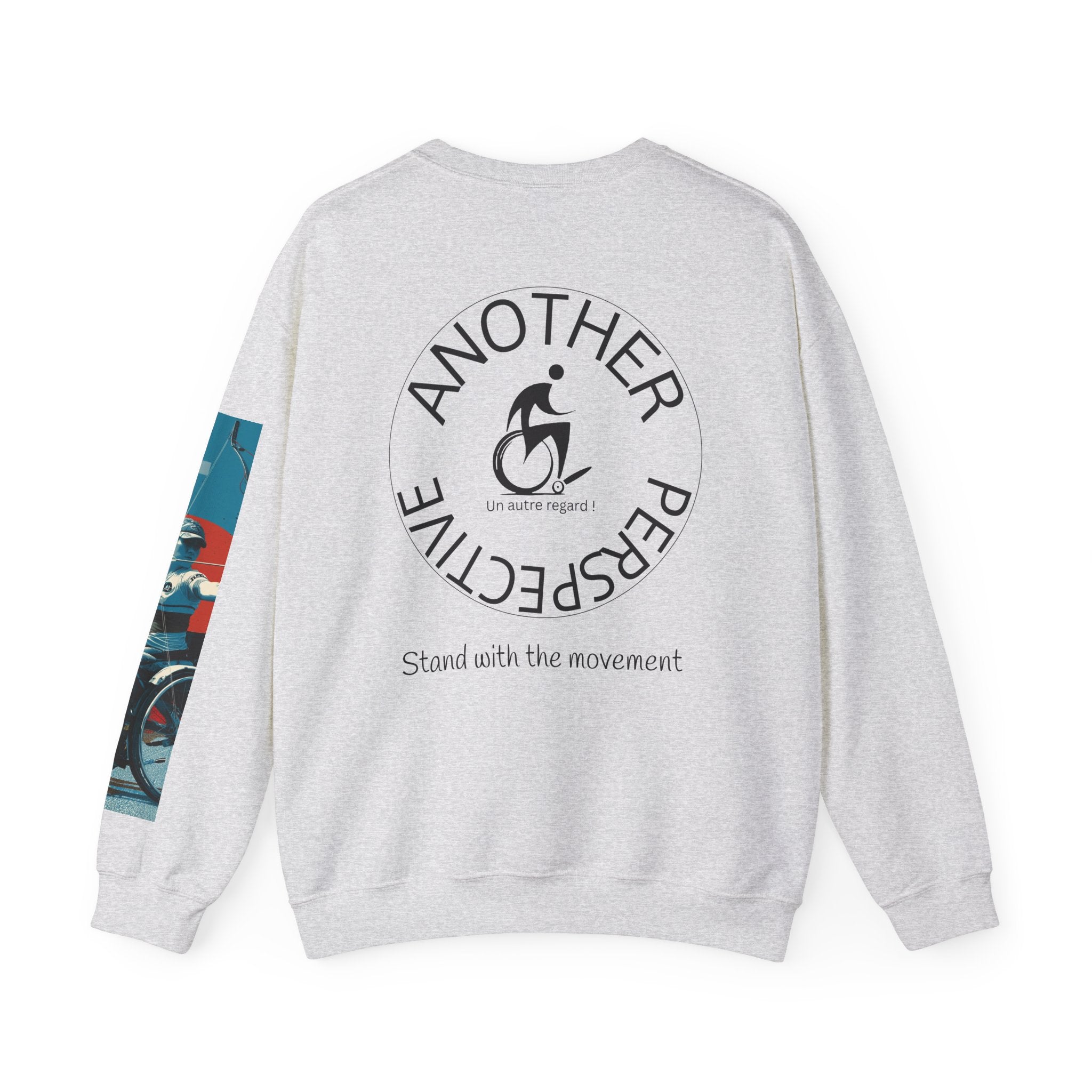 nclusive WheelChair Archery Sports Themed Sweatshirt for Empowerment, Unisex Heavy Blend Crewneck, Inspirational Gift for Activists