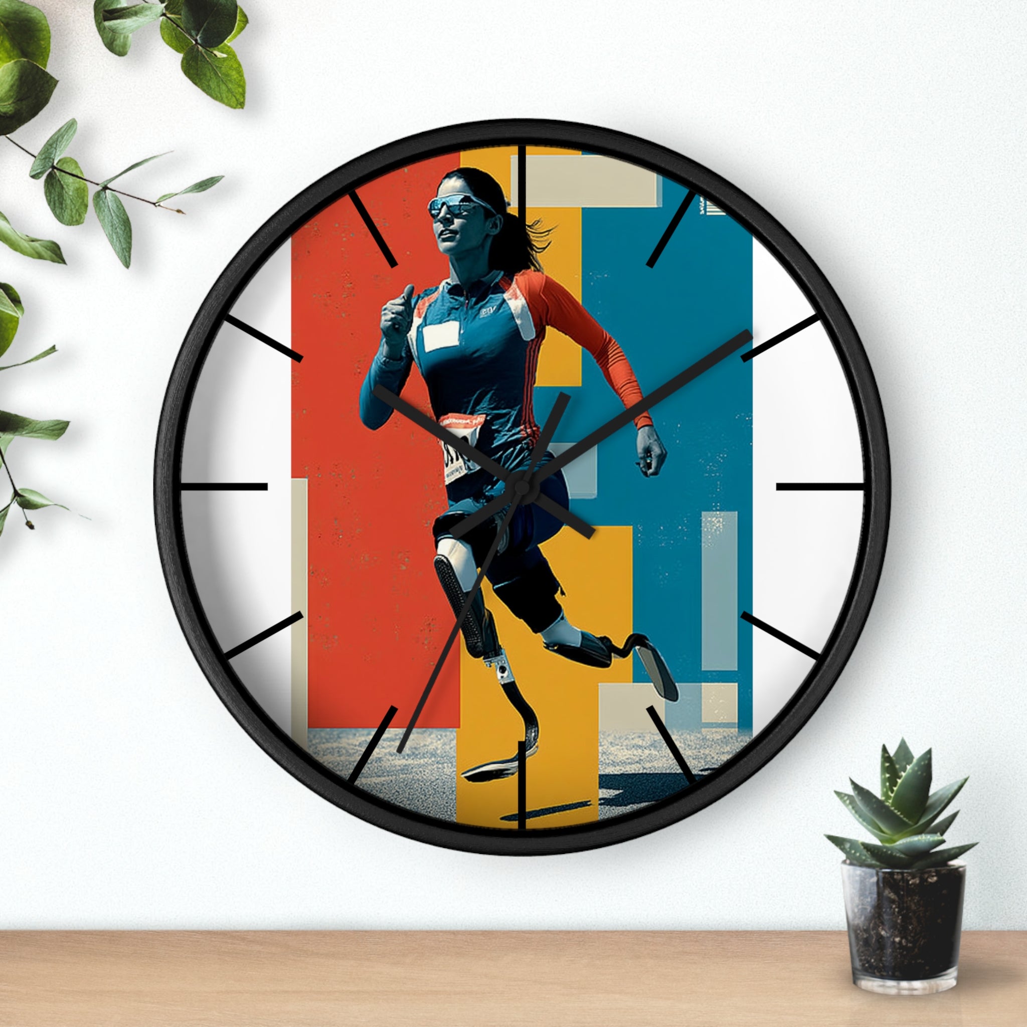 Motivational Sports Course Wall Clock, Inspirational Decor for Athletes, Fitness Gift, Perfect for Home Gym, Competition, or Office