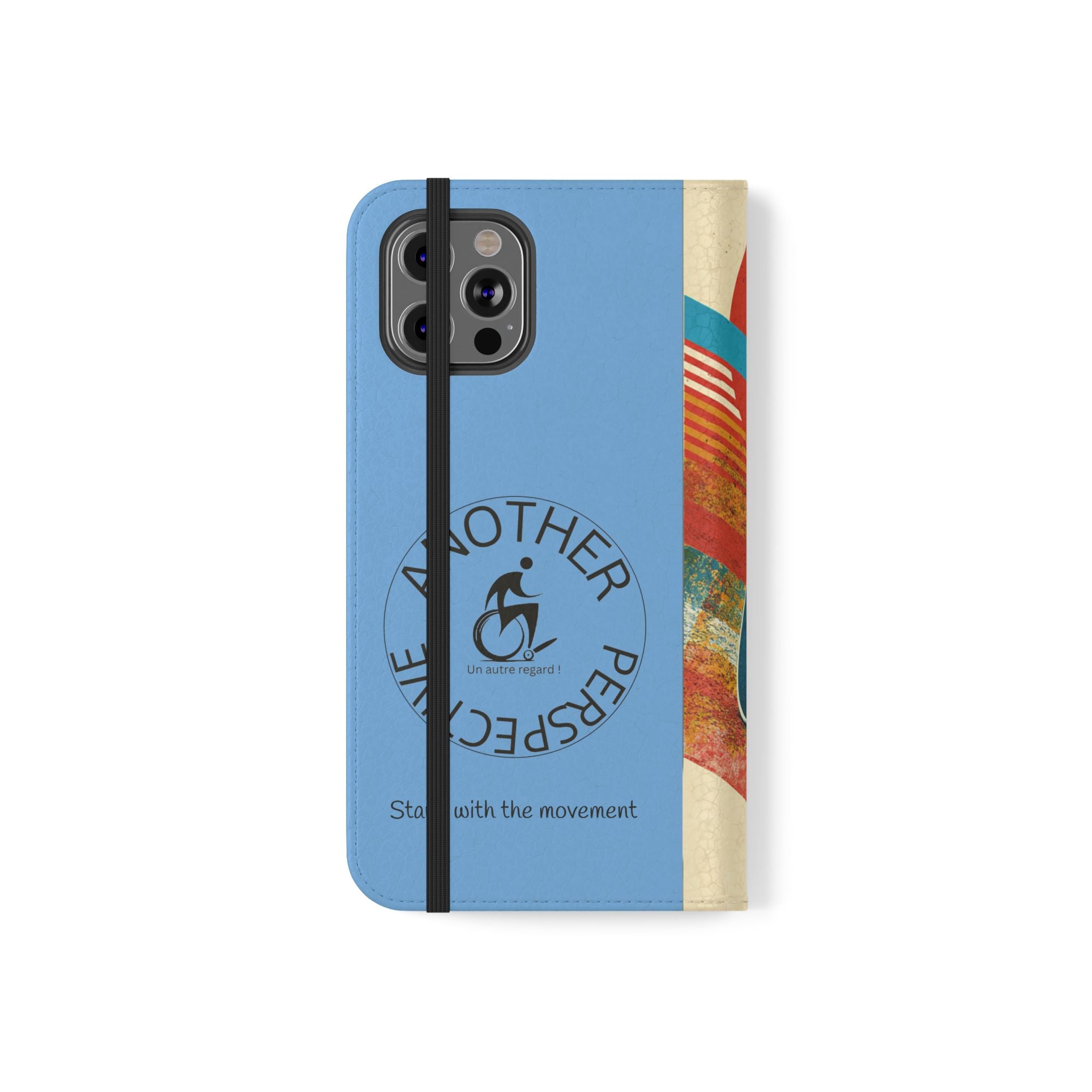 Mobility Advocate Flip Case for Phone Wheelchair, Supportive Gift for Activists, Stylish Wallet Phone Case, Perfect for Everyday Use