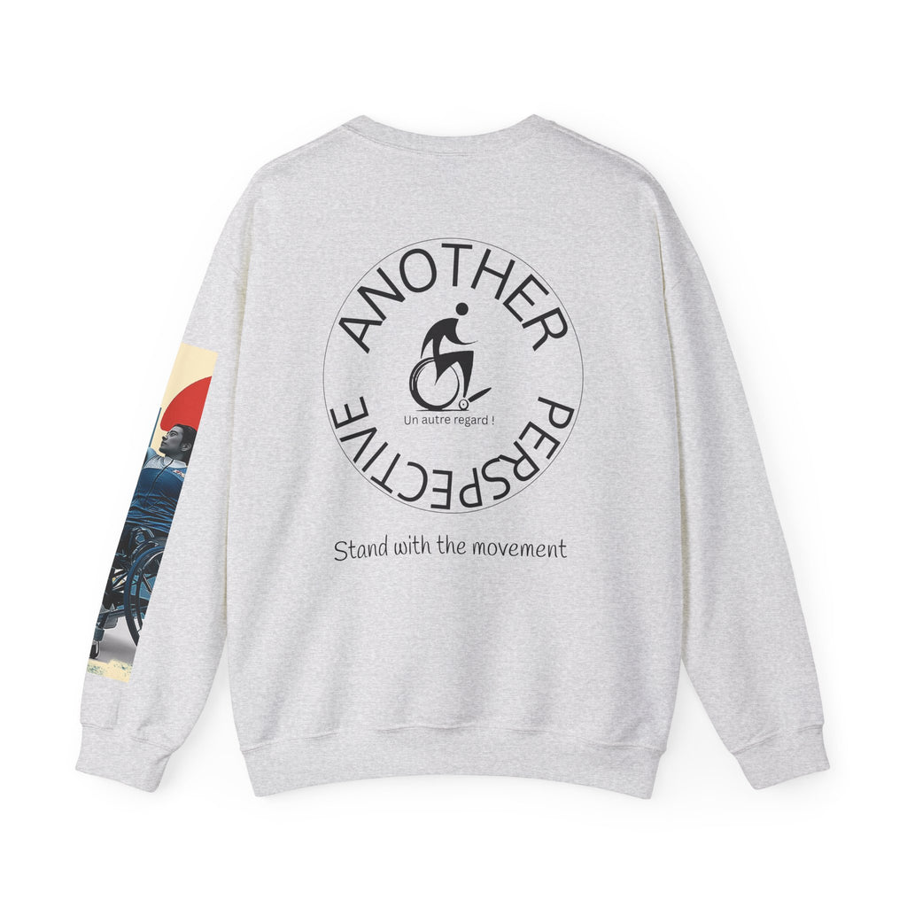 Inclusive WheelChair Basket Sports Themed Sweatshirt for Empowerment, Unisex Heavy Blend Crewneck, Inspirational Gift for Activists