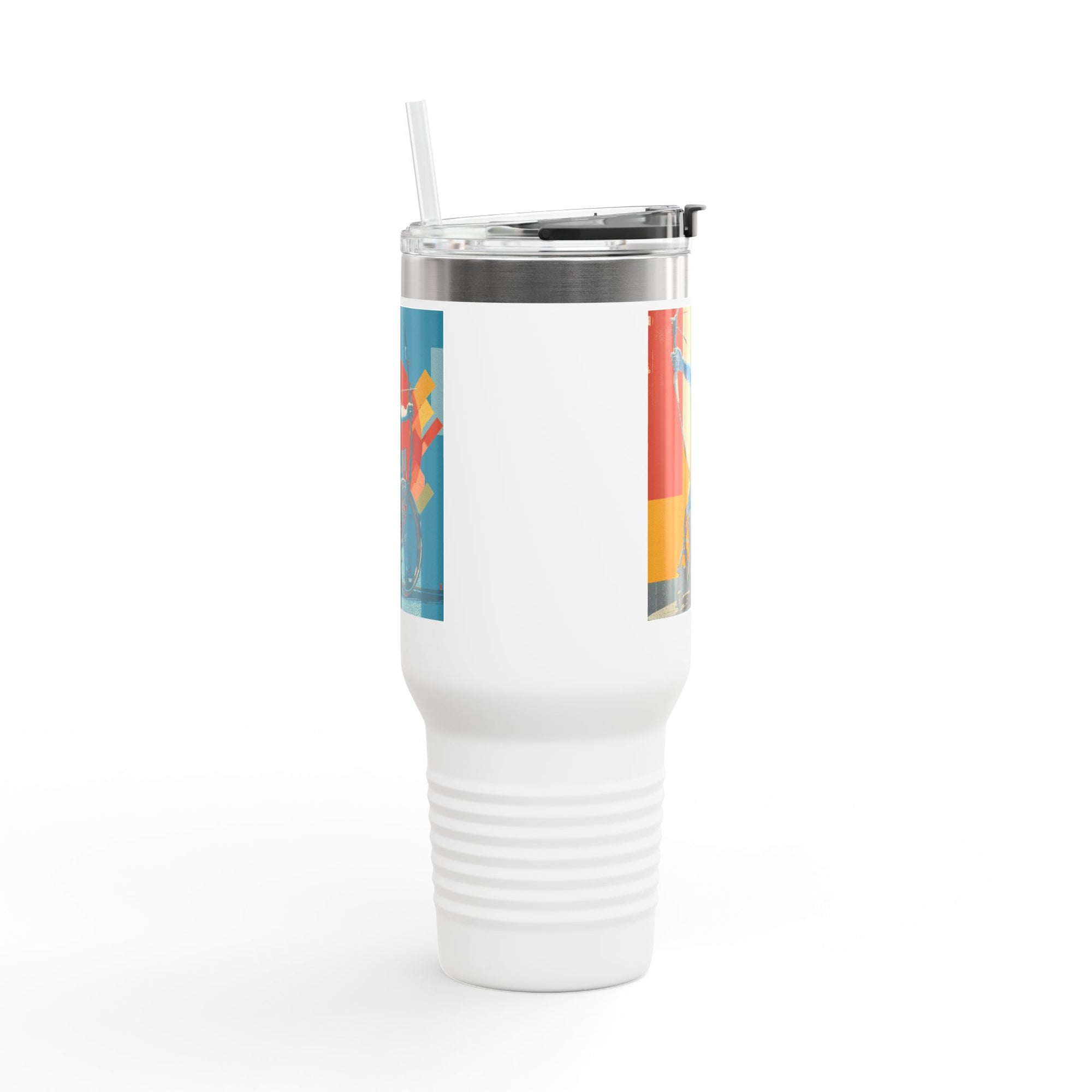 Vibrant Insulated Travel Mug for On-the-Go Coffee Lovers, Motivational Mug, Daily Hydration, Sports Enthusiast Gift