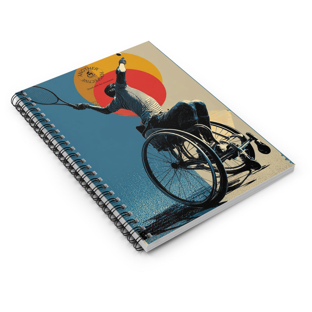 Inspirational Spiral Notebook Tennis- Empowering Artwork, Ideal for Goal-Setting, Journaling, Gifts for Athletes, Rehab Tools, Women's Empowerment