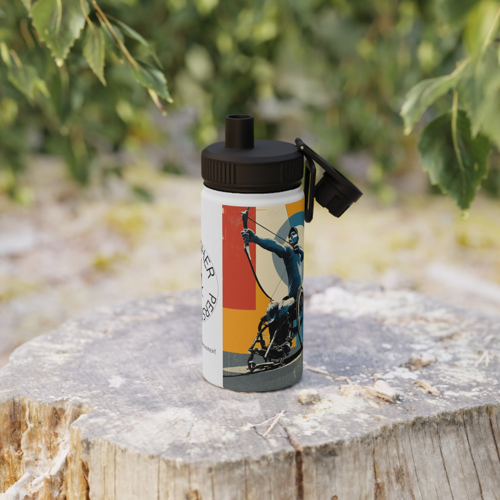 Vibrant Water Archery Bottle, Stainless Steel Sports Bottle, Eco-Friendly Hydration, Outdoor Adventure Gear, Unique Gift for Cyclists
