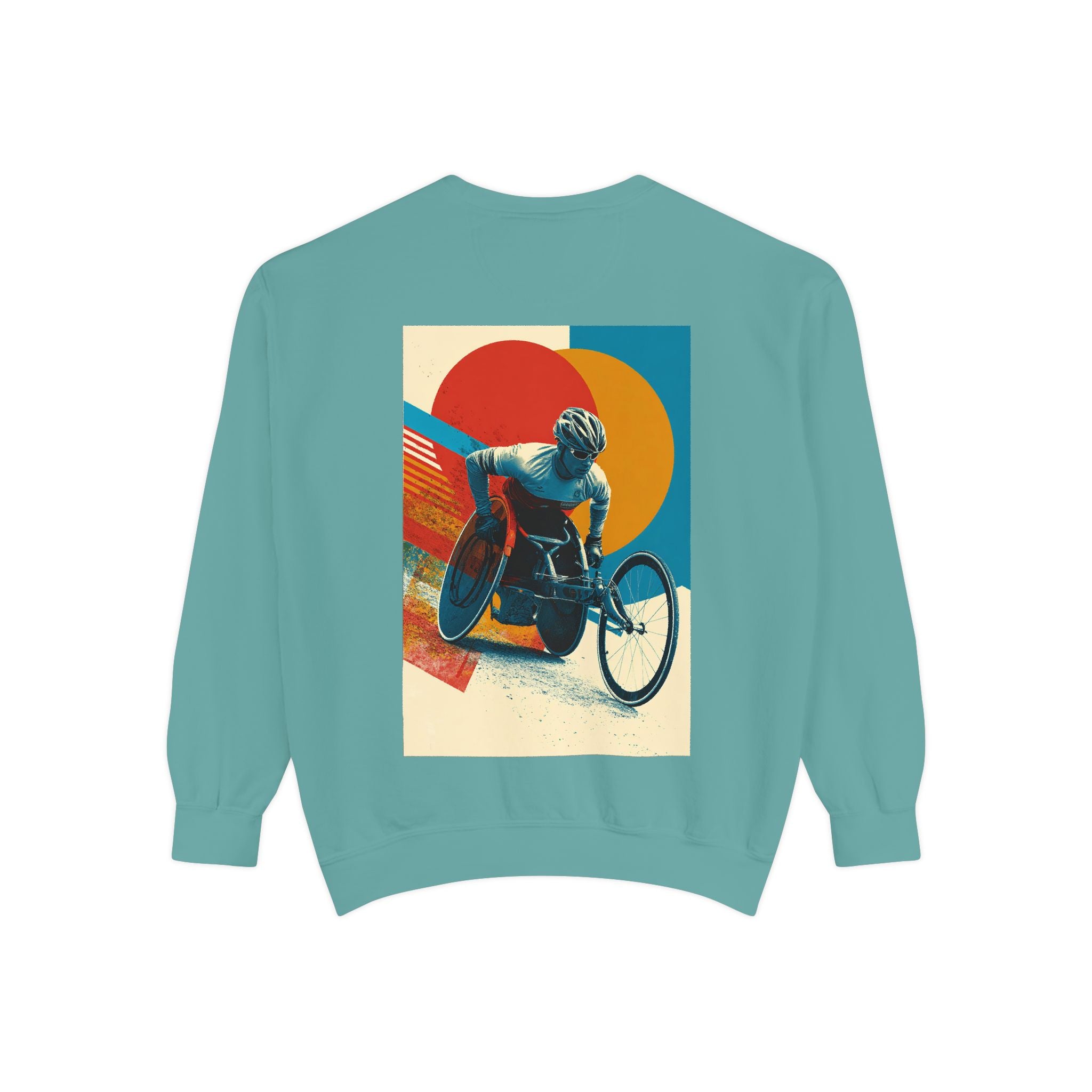 Inspirational Unisex Sweatshirt - Motivational Sports Wheelchair course Design | Perfect for Coaches, Athletes, Gifts, Casual Wear, and Events