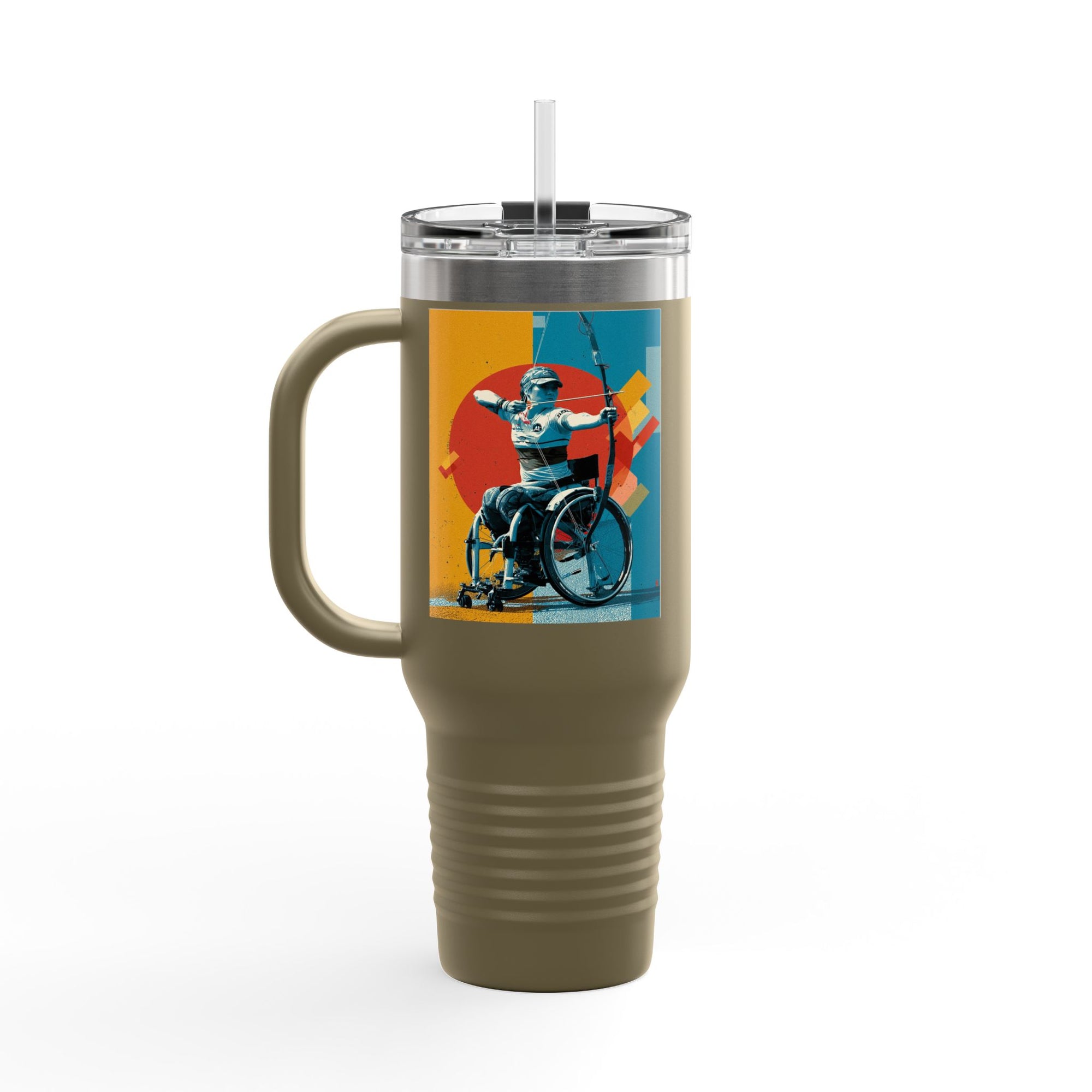 Vibrant Insulated Travel Mug for On-the-Go Coffee Lovers, Motivational Mug, Daily Hydration, Sports Enthusiast Gift